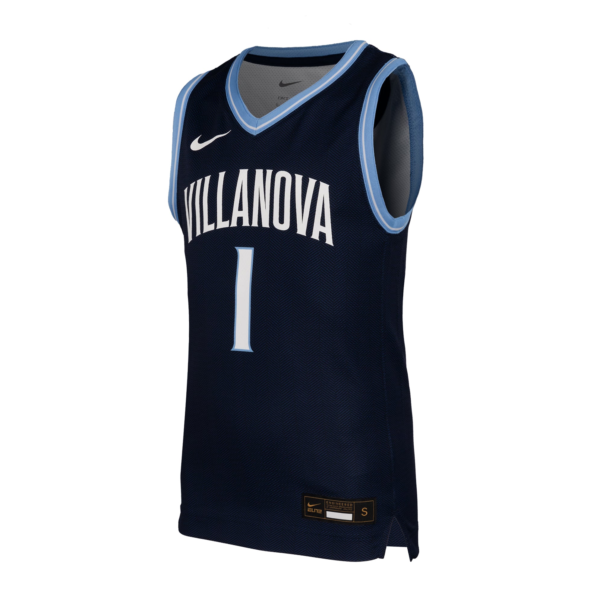#1 Villanova Wildcats Youth Basketball Jersey Navy - front view