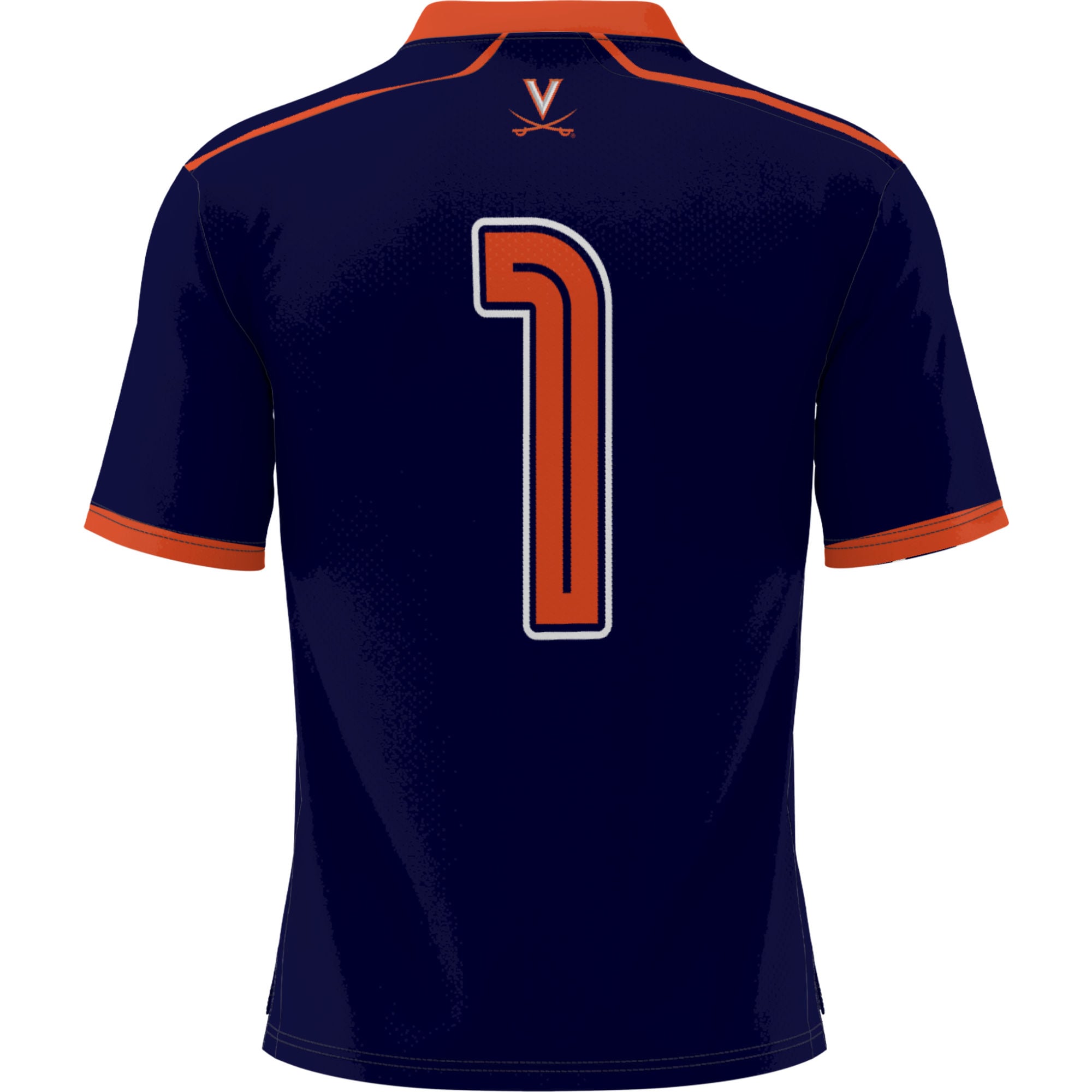 Virginia Cavaliers #1 Lightweight Lacrosse Jersey Navy - back view