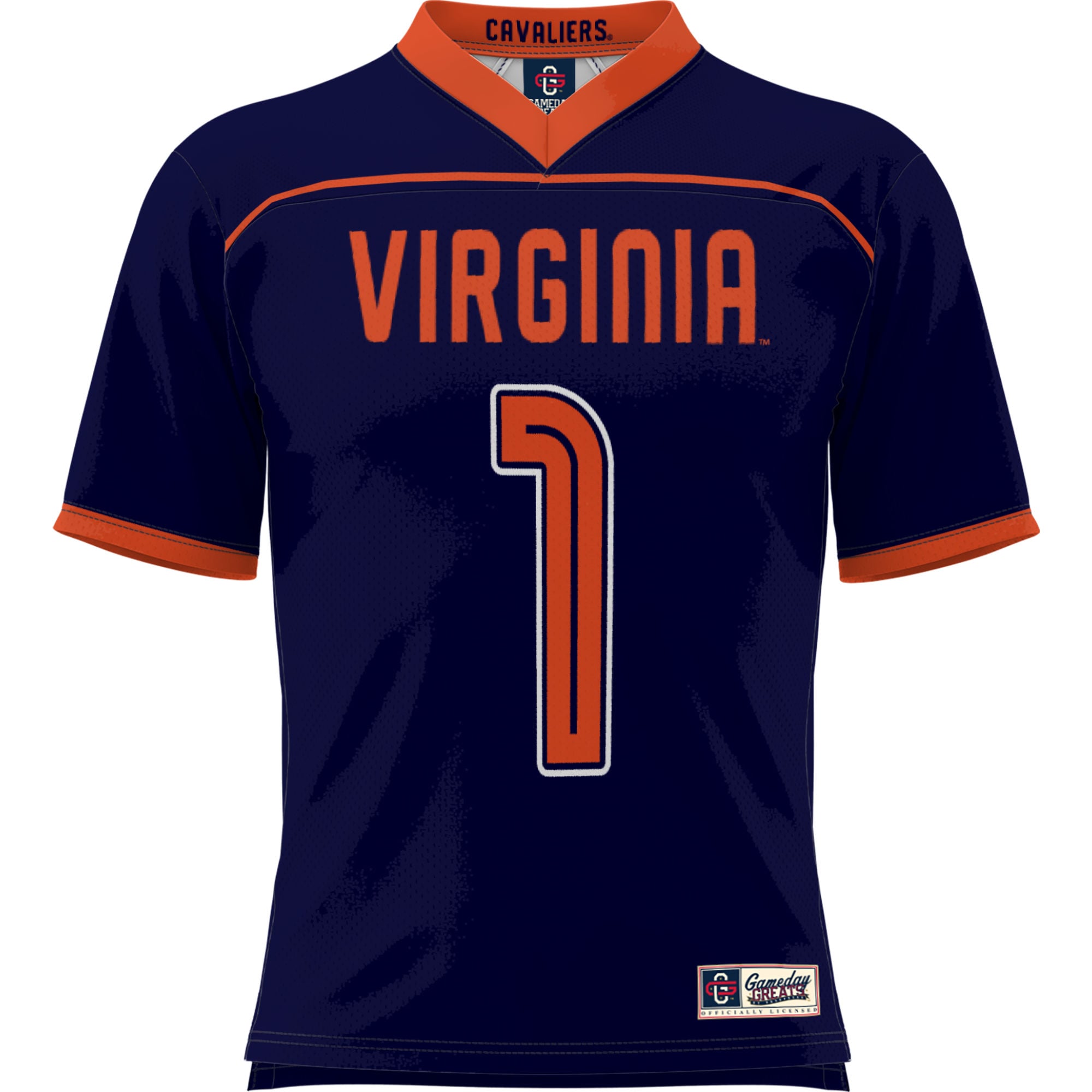 Virginia Cavaliers #1 Lightweight Lacrosse Jersey Navy - front view