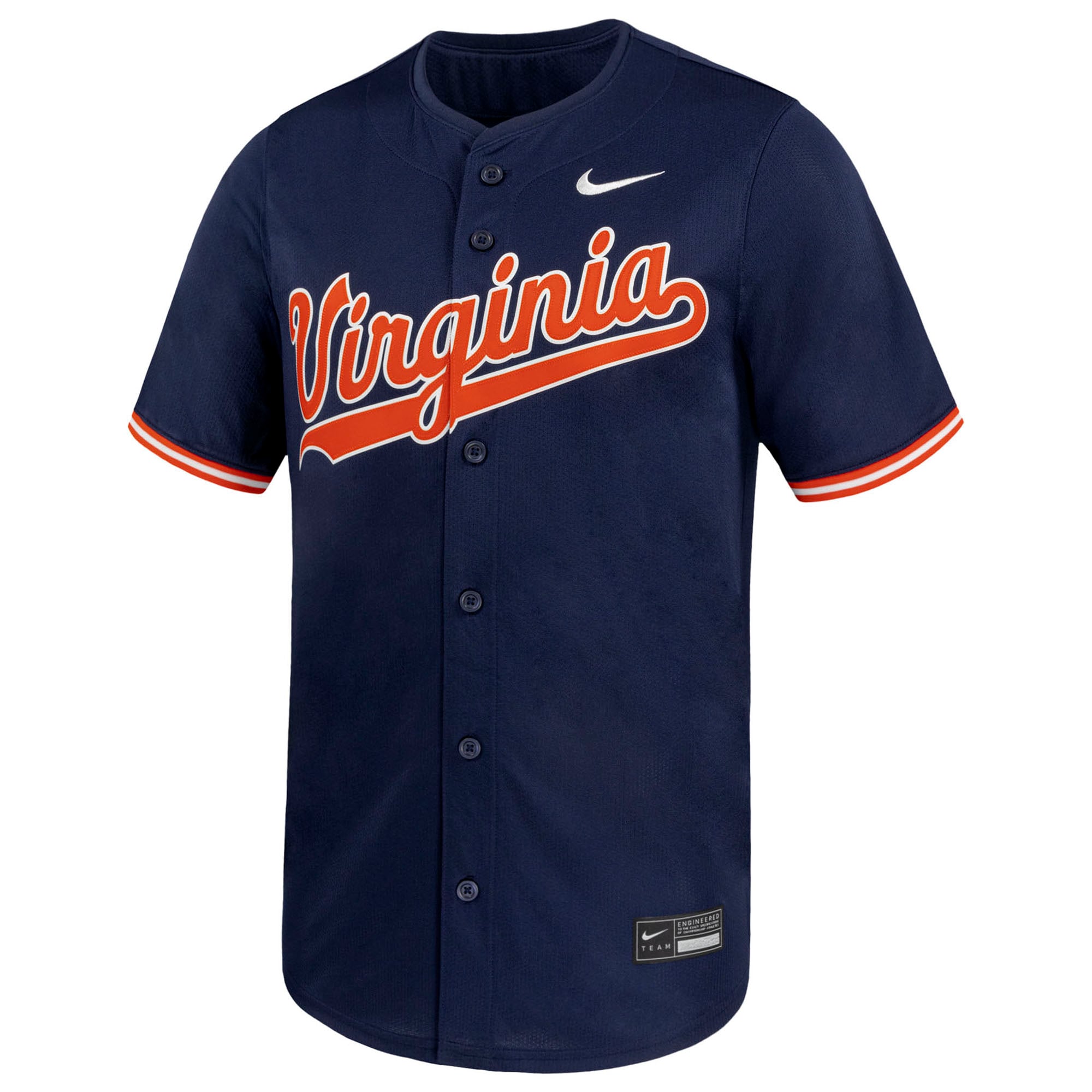 Virginia Cavaliers Baseball Jersey Navy - front view
