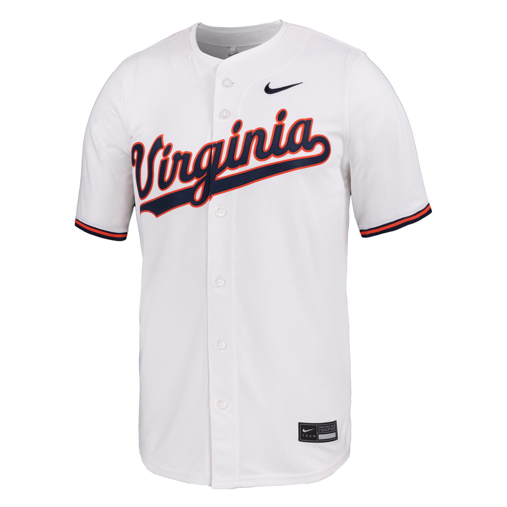 Virginia Cavaliers Baseball Jersey White - front view