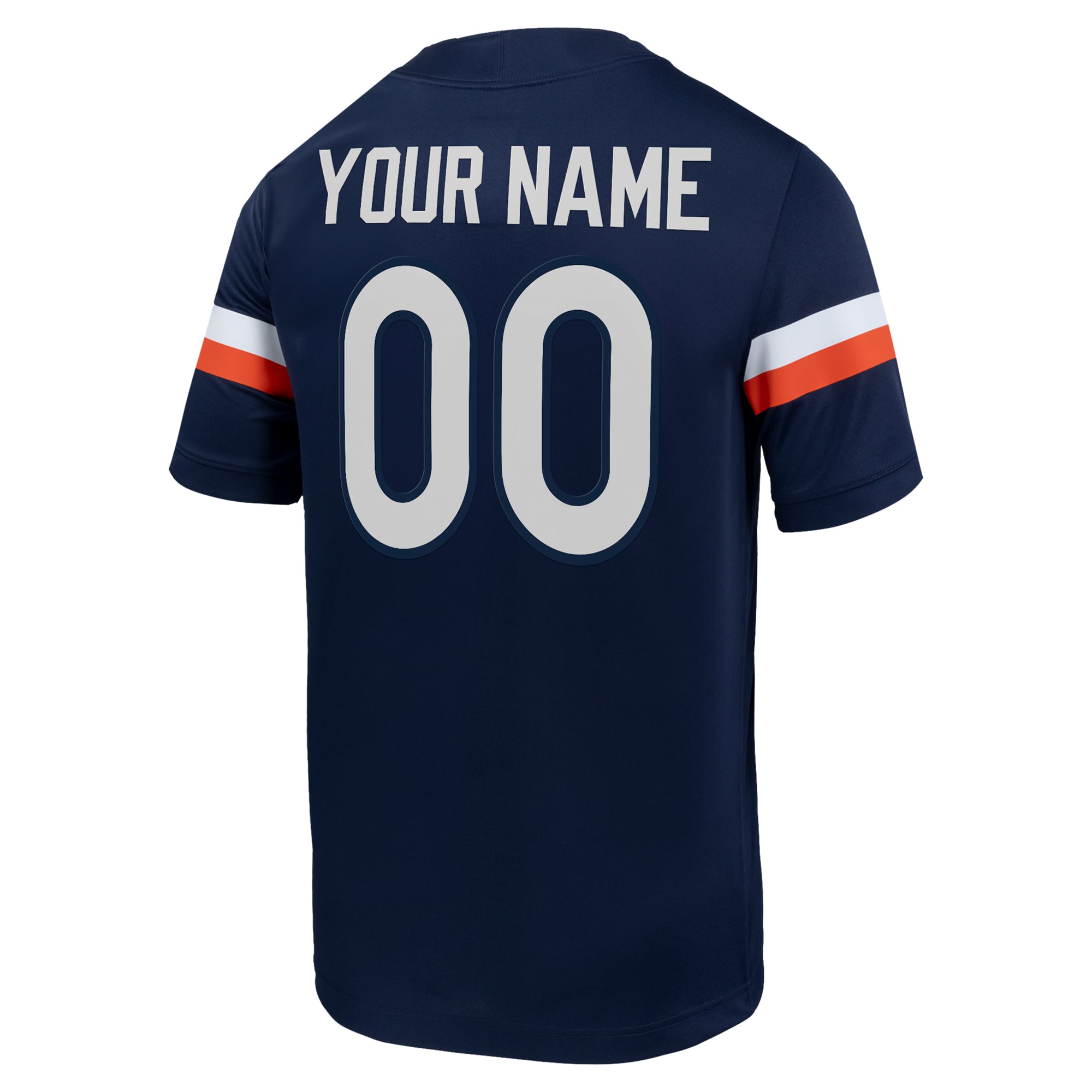 Virginia Cavaliers Custom Football Jersey Navy - back view
