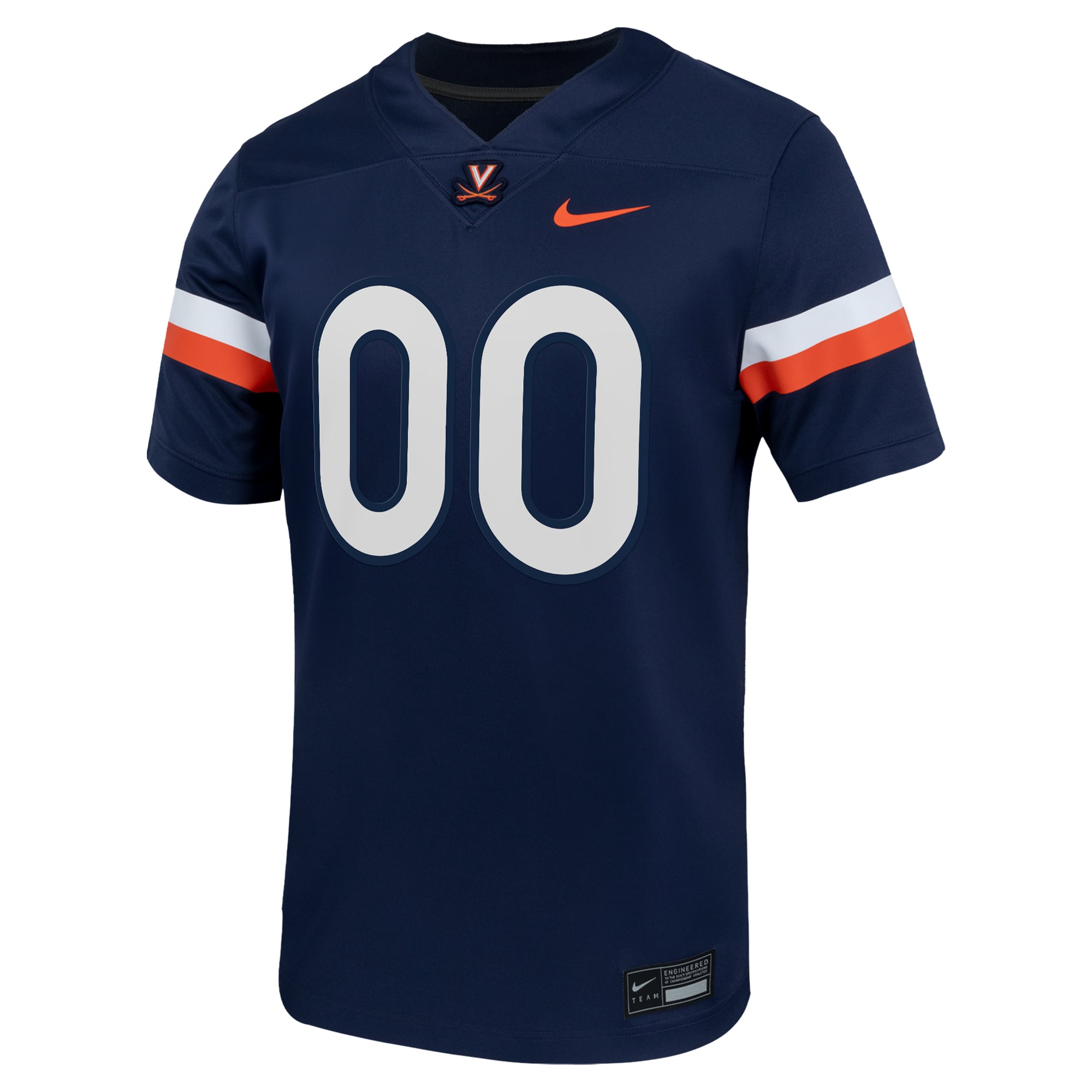 Virginia Cavaliers Custom Football Jersey Navy - front view