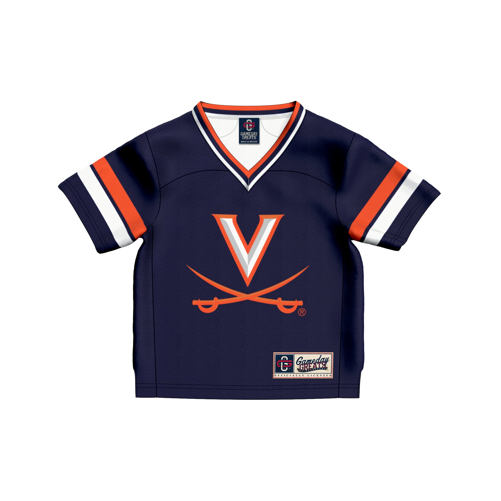 #1 Virginia Cavaliers Infant Lightweight Football Jersey Navy - front view
