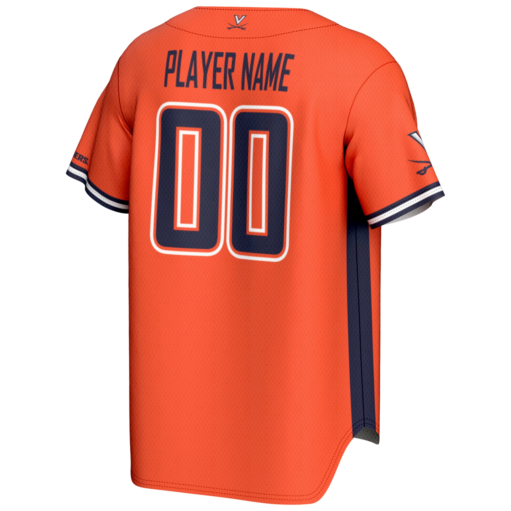 Virginia Cavaliers Lightweight Baseball Jersey Orange - back view