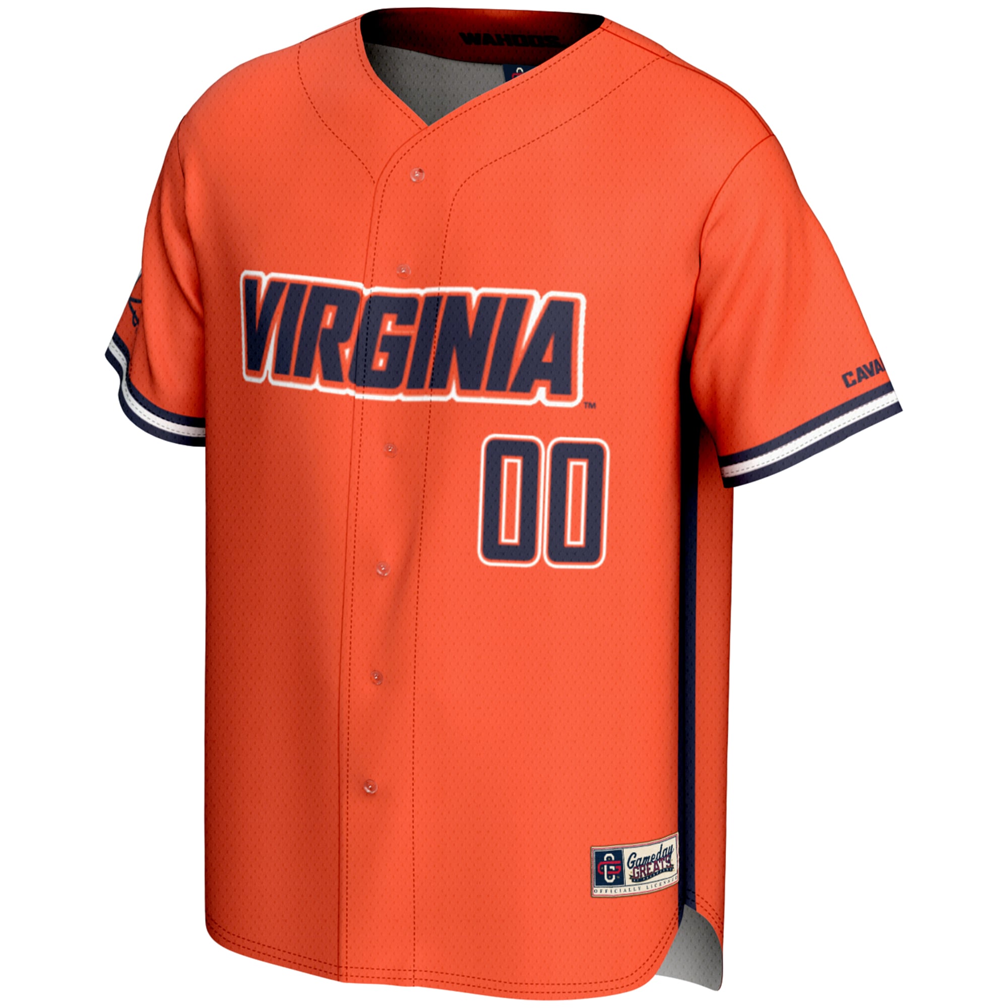 Virginia Cavaliers Lightweight Baseball Jersey Orange - front view