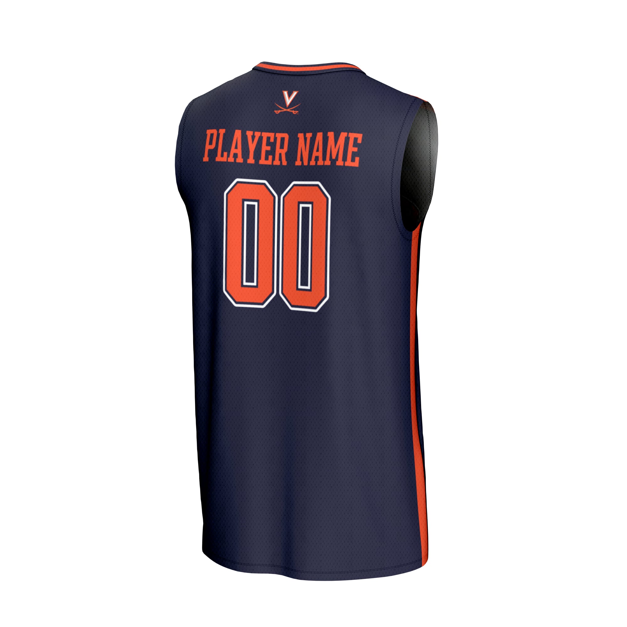 Virginia Cavaliers Lightweight Basketball Fashion Jersey Navy - back view