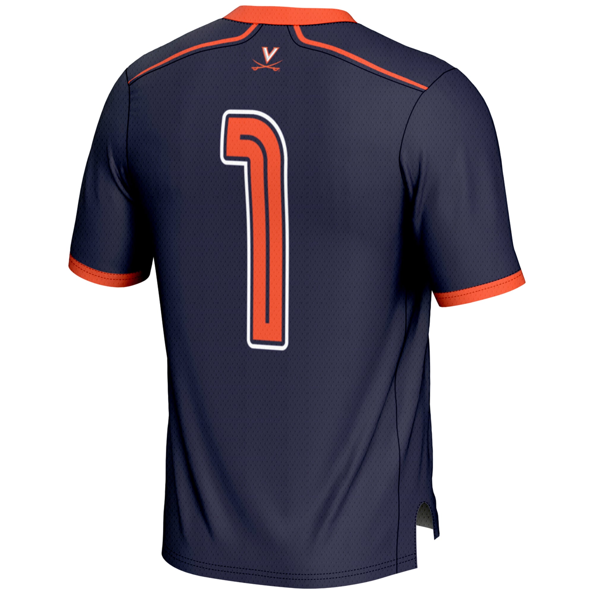 #1 Virginia Cavaliers Lightweight Lacrosse Jersey Navy - back view