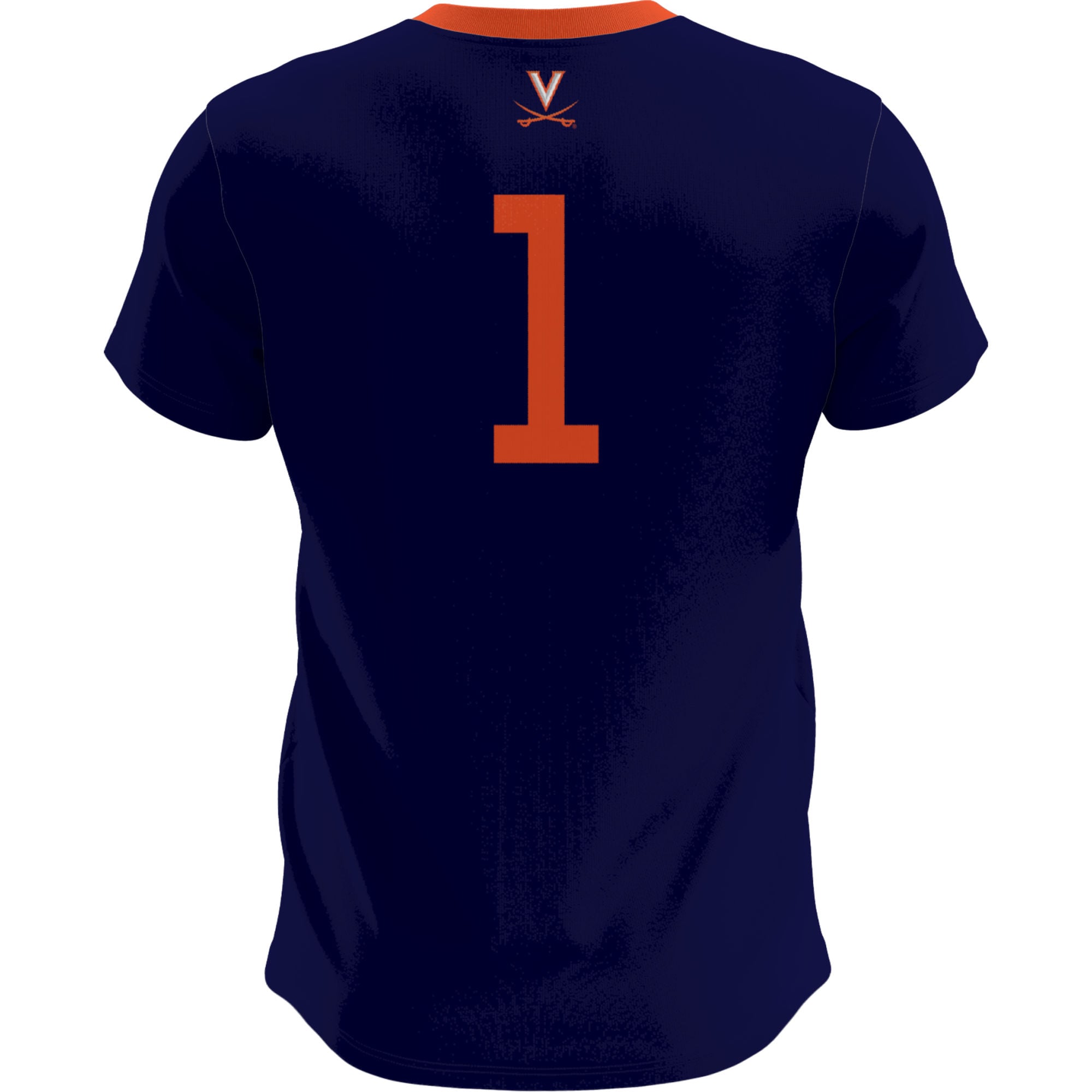 Virginia Cavaliers Youth Lightweight Soccer Fashion Jersey Navy - back view
