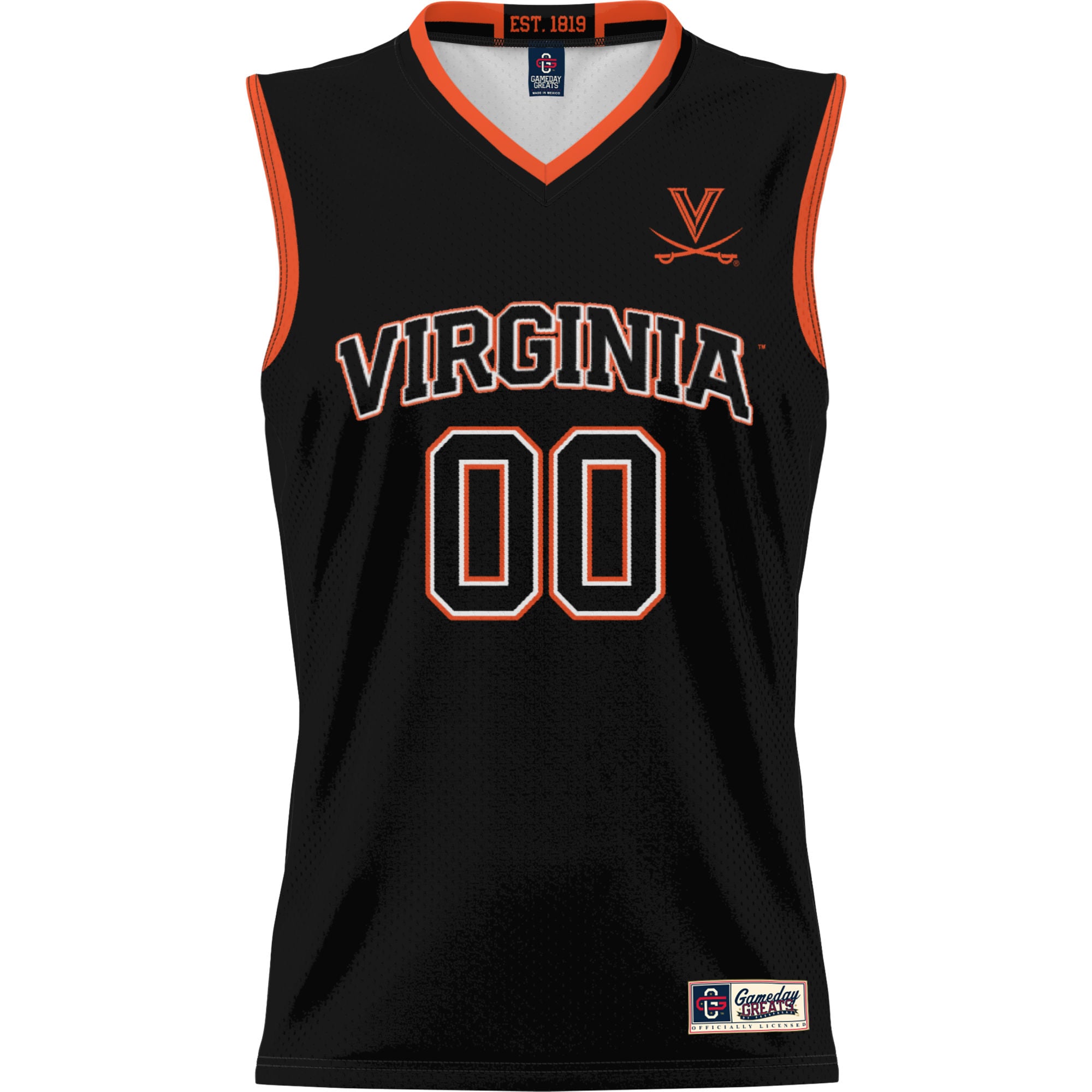 Virginia Cavaliers Men's Basketball Jersey Black - front view