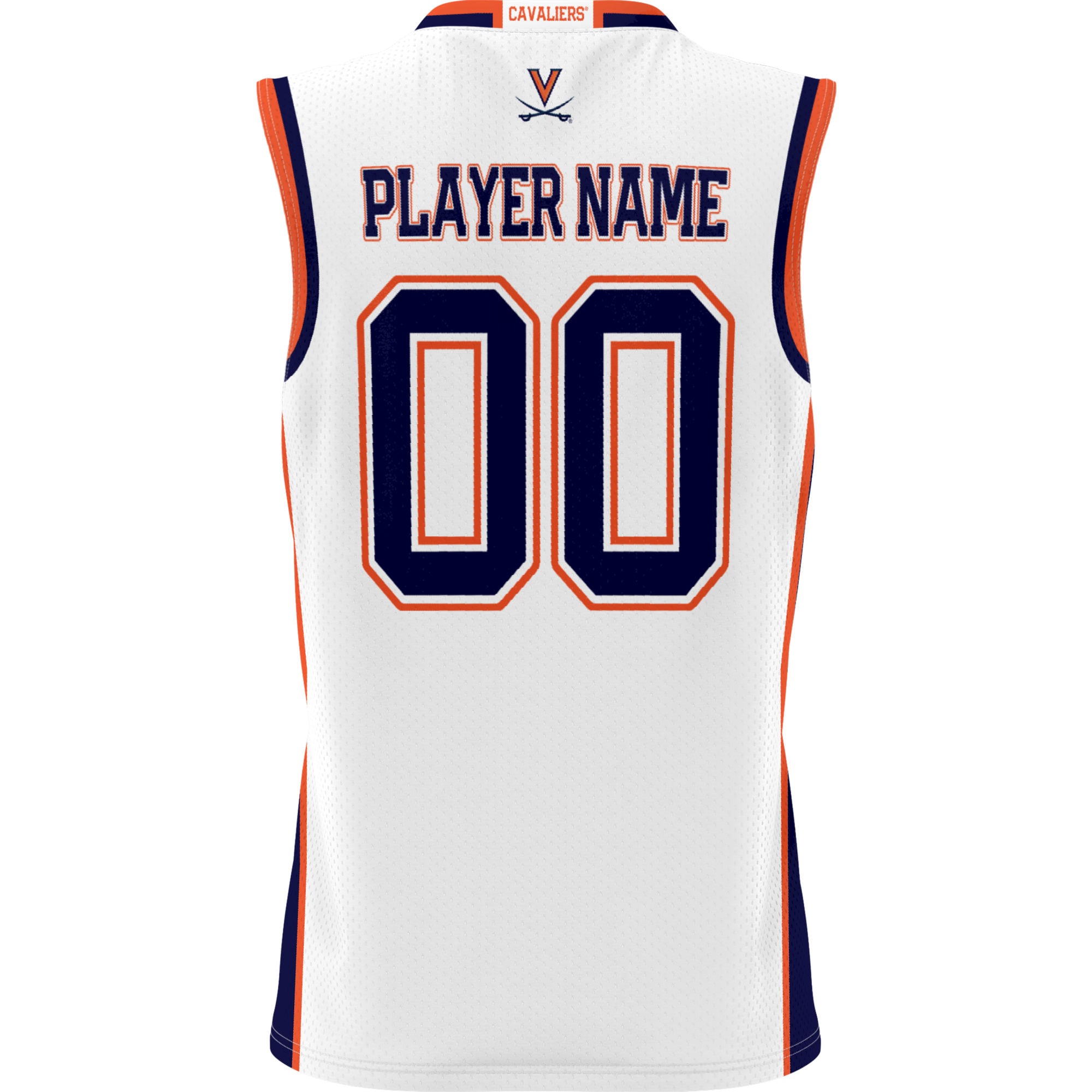 Virginia Cavaliers Men's Basketball Jersey White - back view