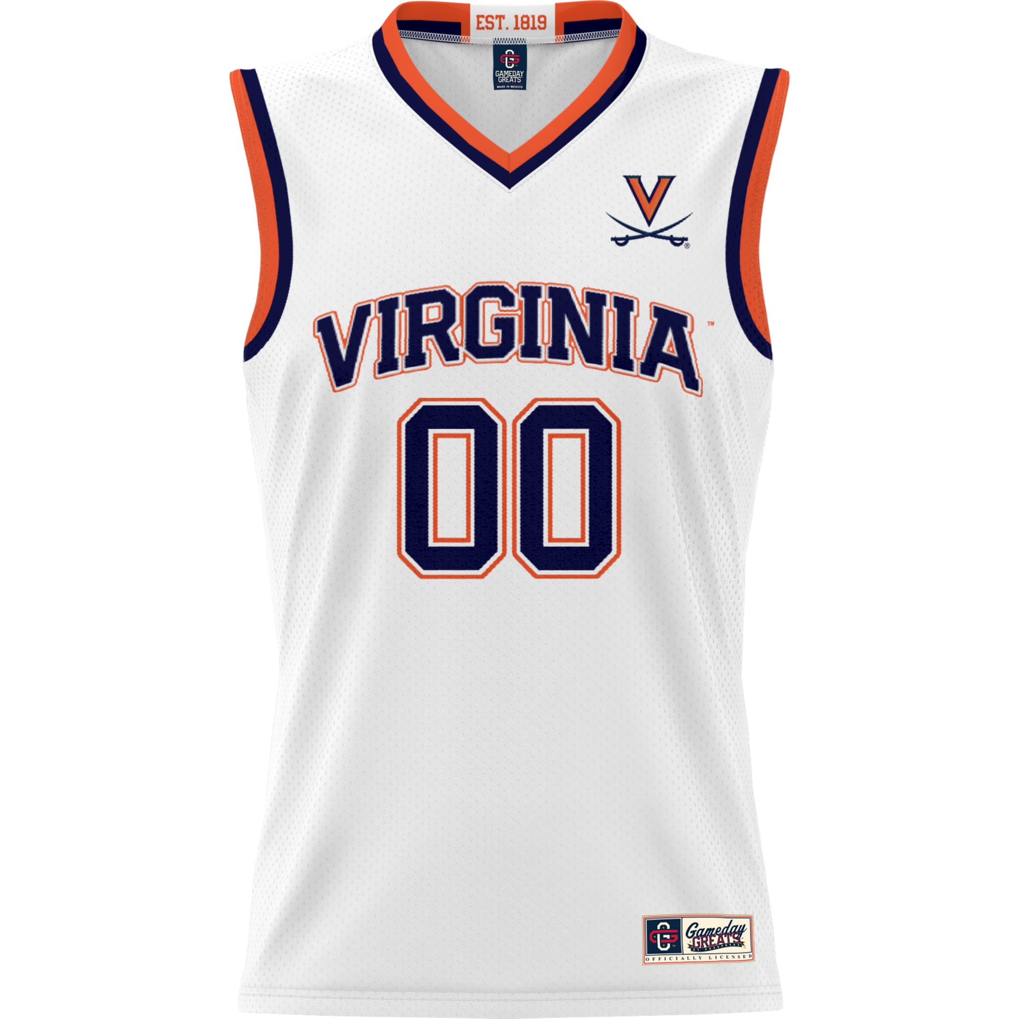 Virginia Cavaliers Men's Basketball Jersey White - front view