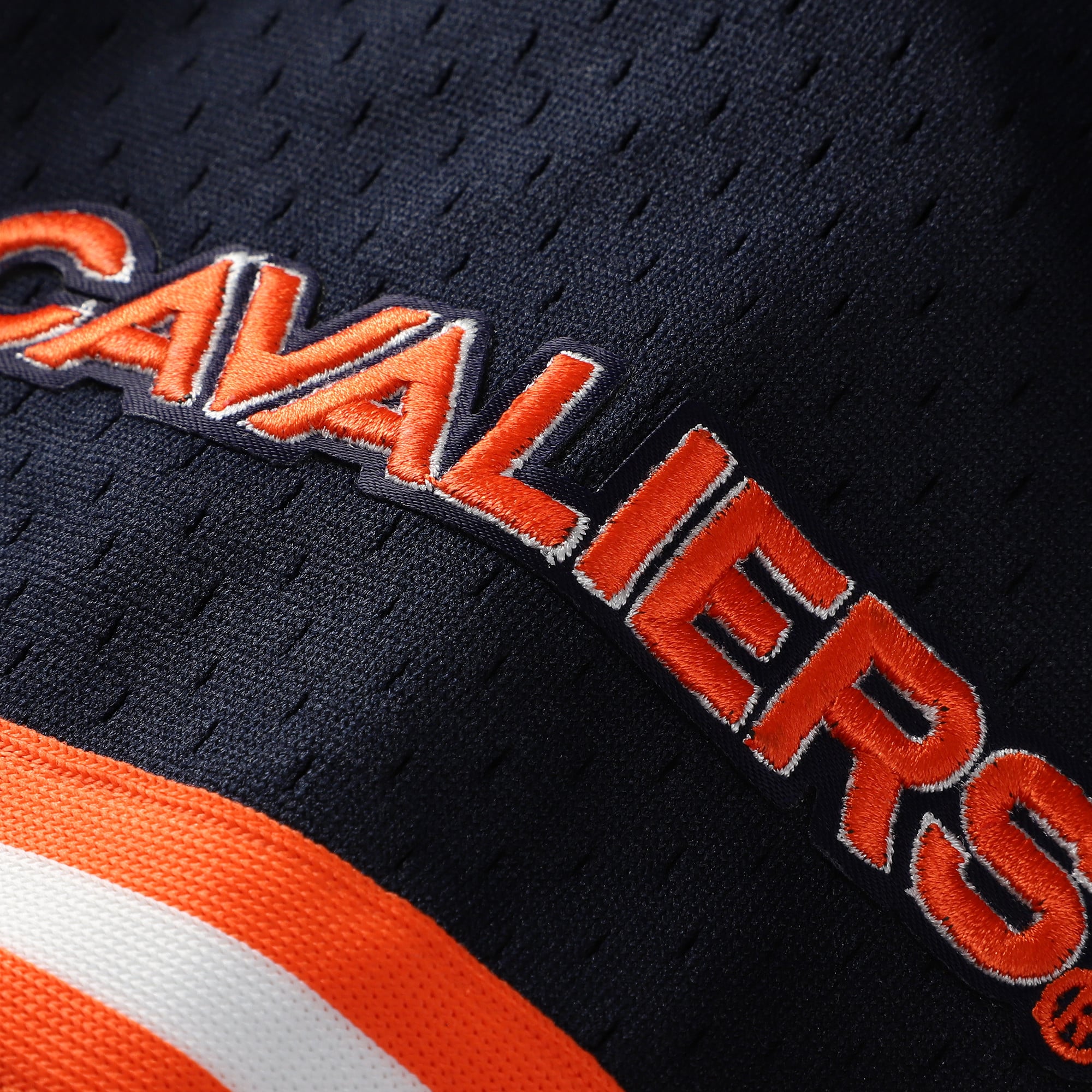 Virginia Cavaliers Mesh Full-Button Baseball Jersey Navy - detail view 1