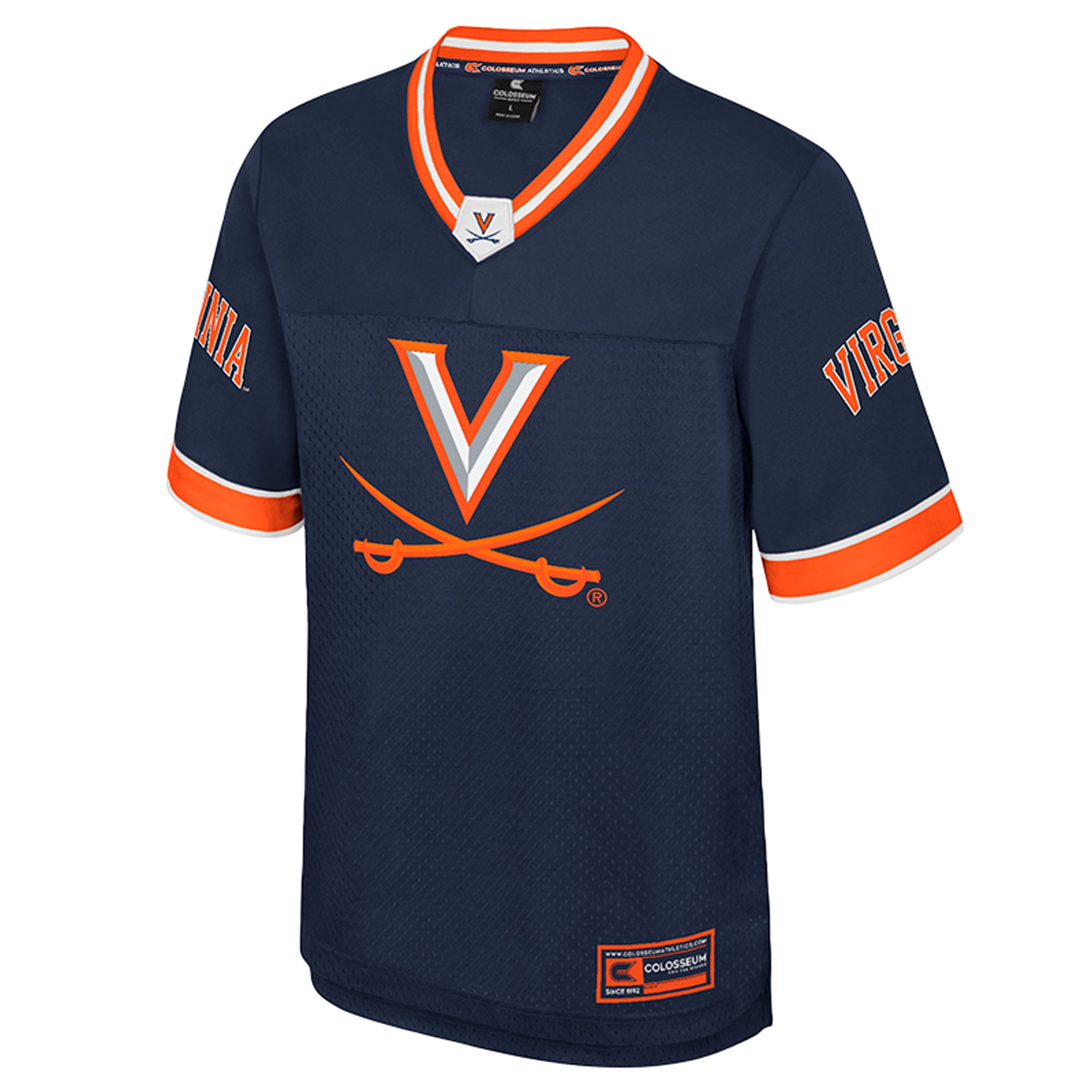 Virginia Cavaliers Nothing But The Hits Football Jersey Navy - front view