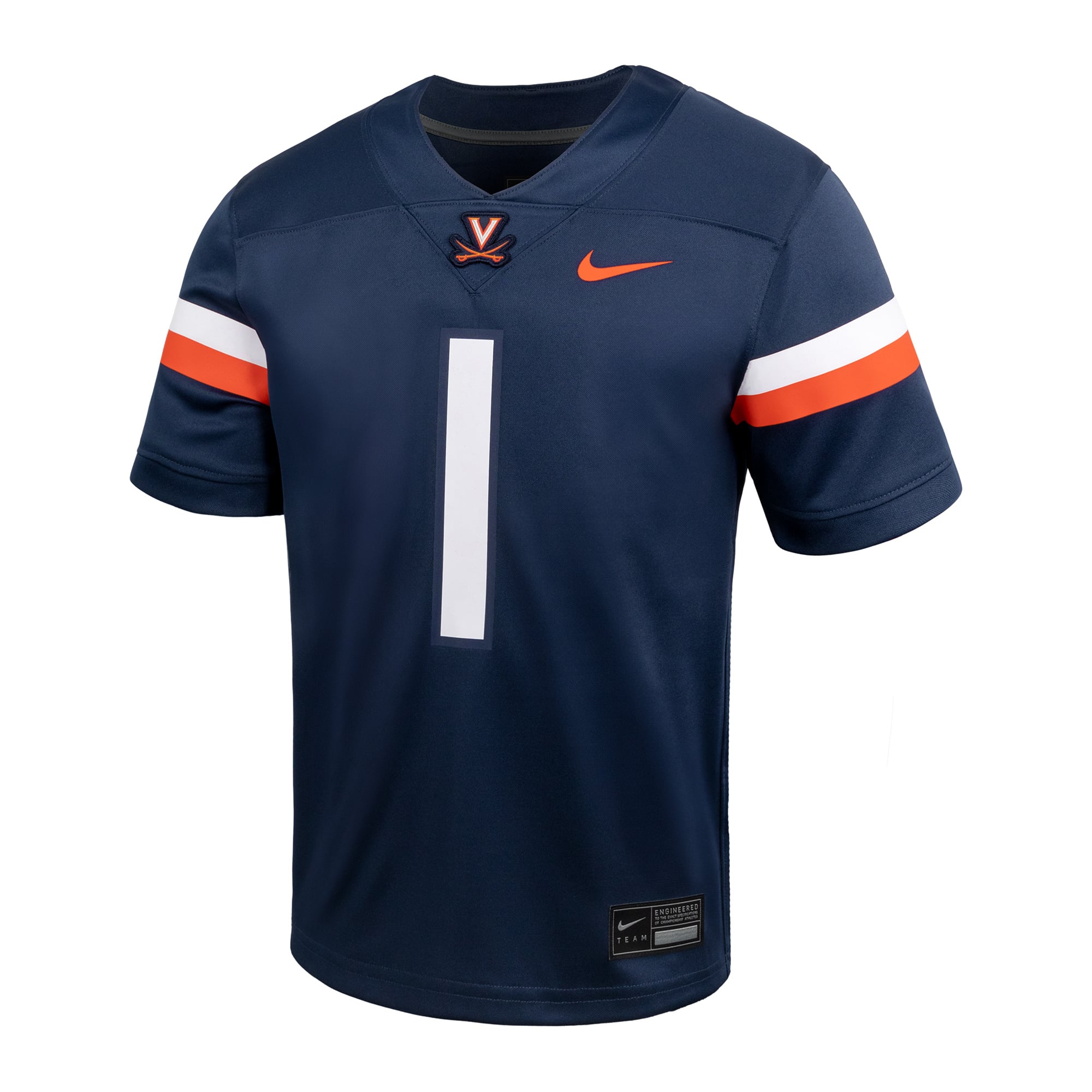 #1 Virginia Cavaliers Toddler Jersey Navy - front view