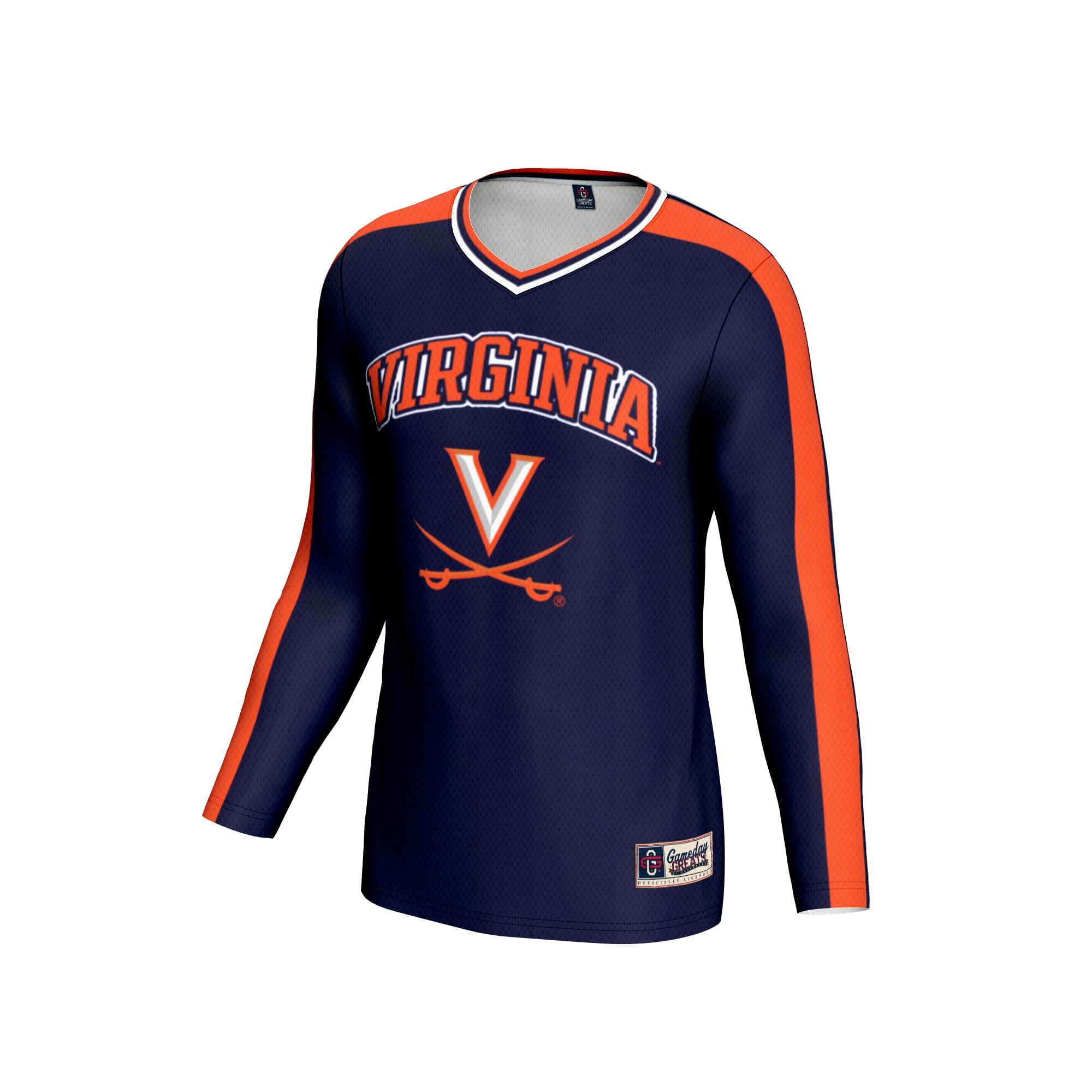 Virginia Cavaliers Unisex #1 Lightweight Volleyball Fashion Jersey Navy - front view
