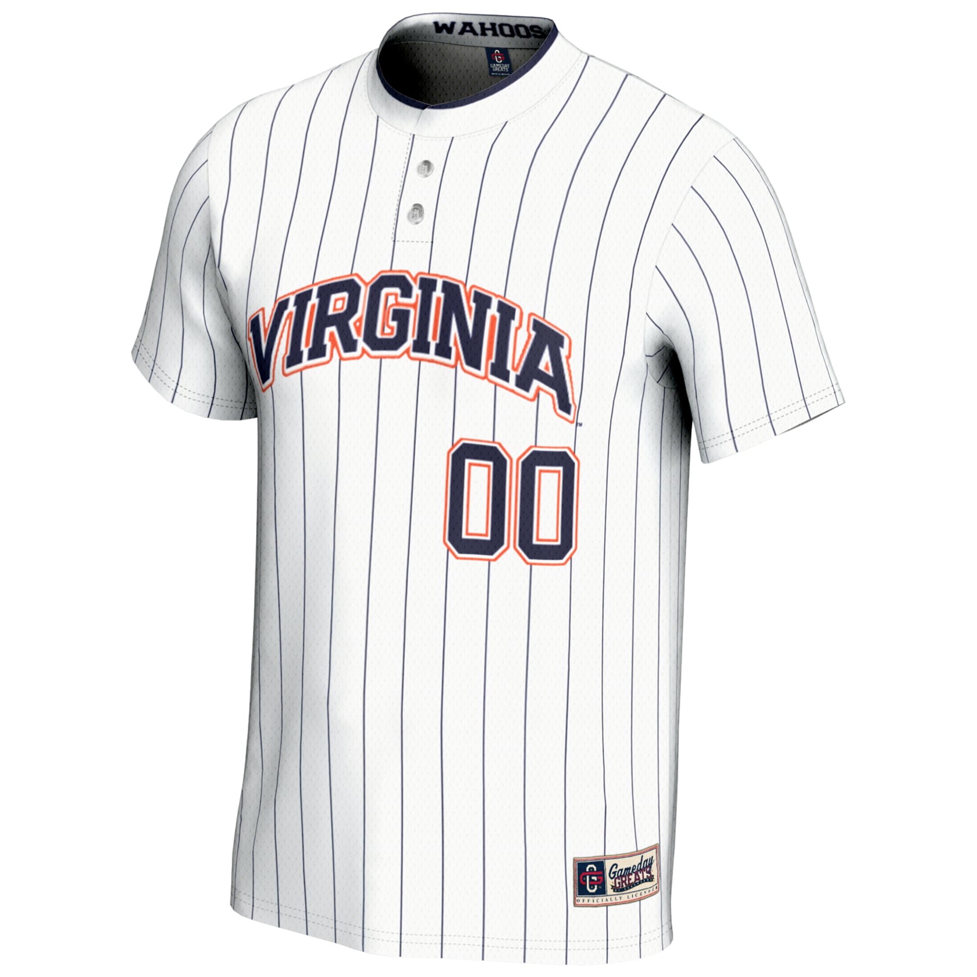 Virginia Cavaliers Unisex Lightweight Softball Jersey White - front view