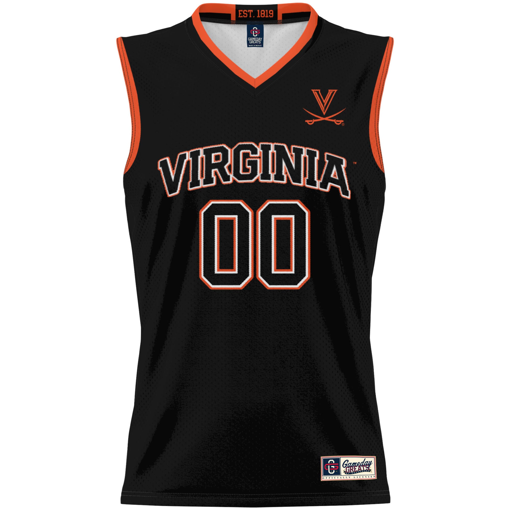 Virginia Cavaliers Youth Lightweight Women's Basketball Jersey Black - front view
