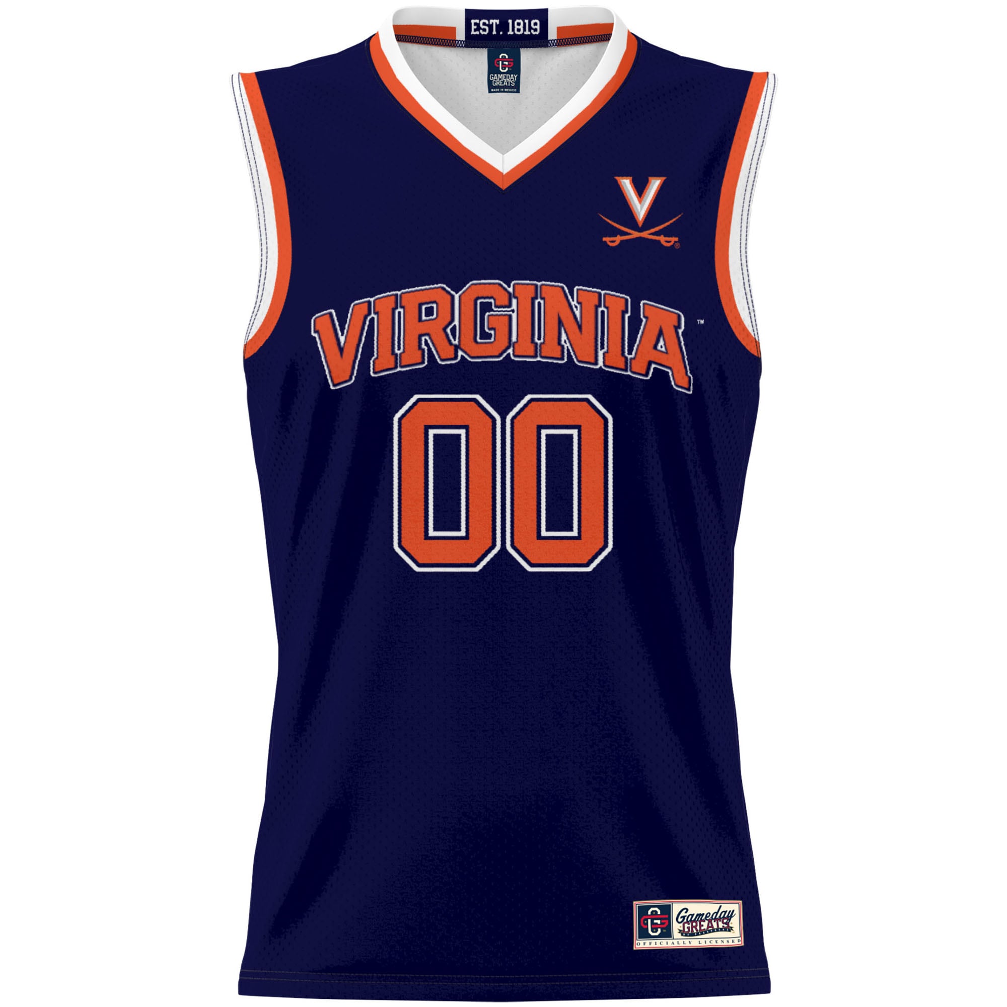 Virginia Cavaliers Youth Lightweight Women's Basketball Jersey Navy - front view