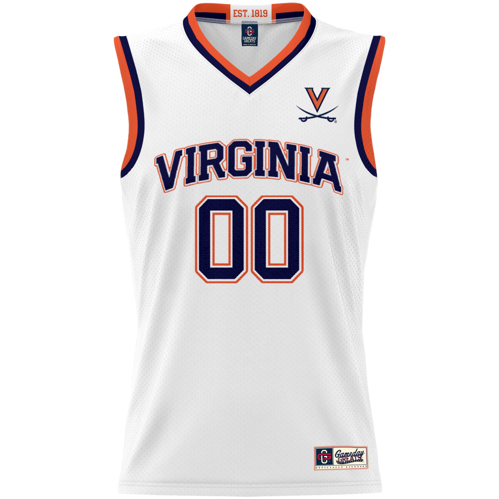 Virginia Cavaliers Youth Lightweight Women's Basketball Jersey White - front view
