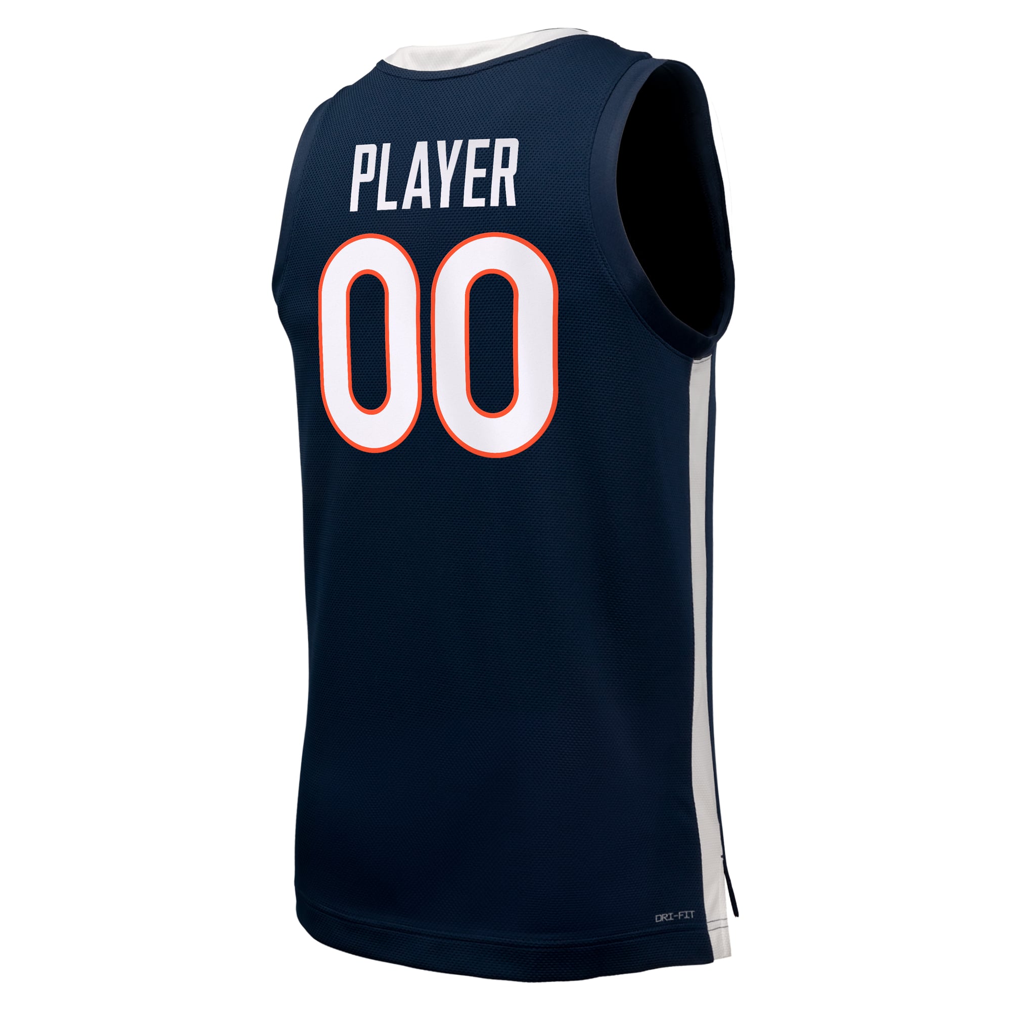 Virginia Cavaliers Unisex Men's Basketball Jersey Navy - back view
