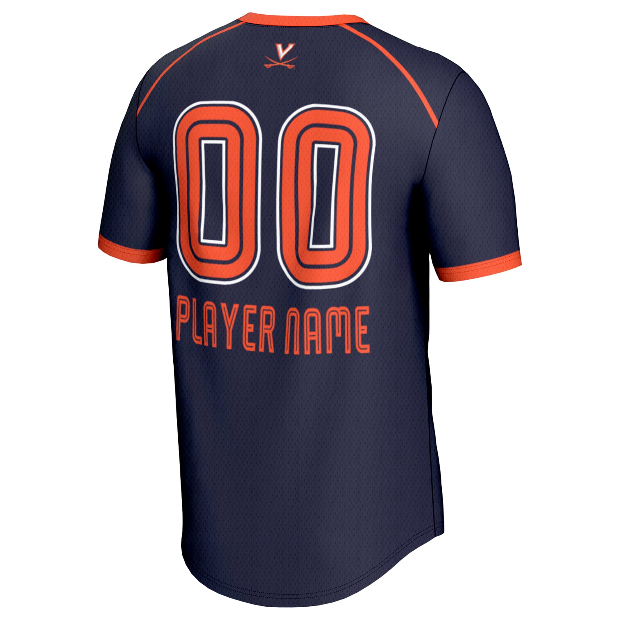 Virginia Cavaliers Unisex Women's Lacrosse Lightweight Jersey Navy - back view