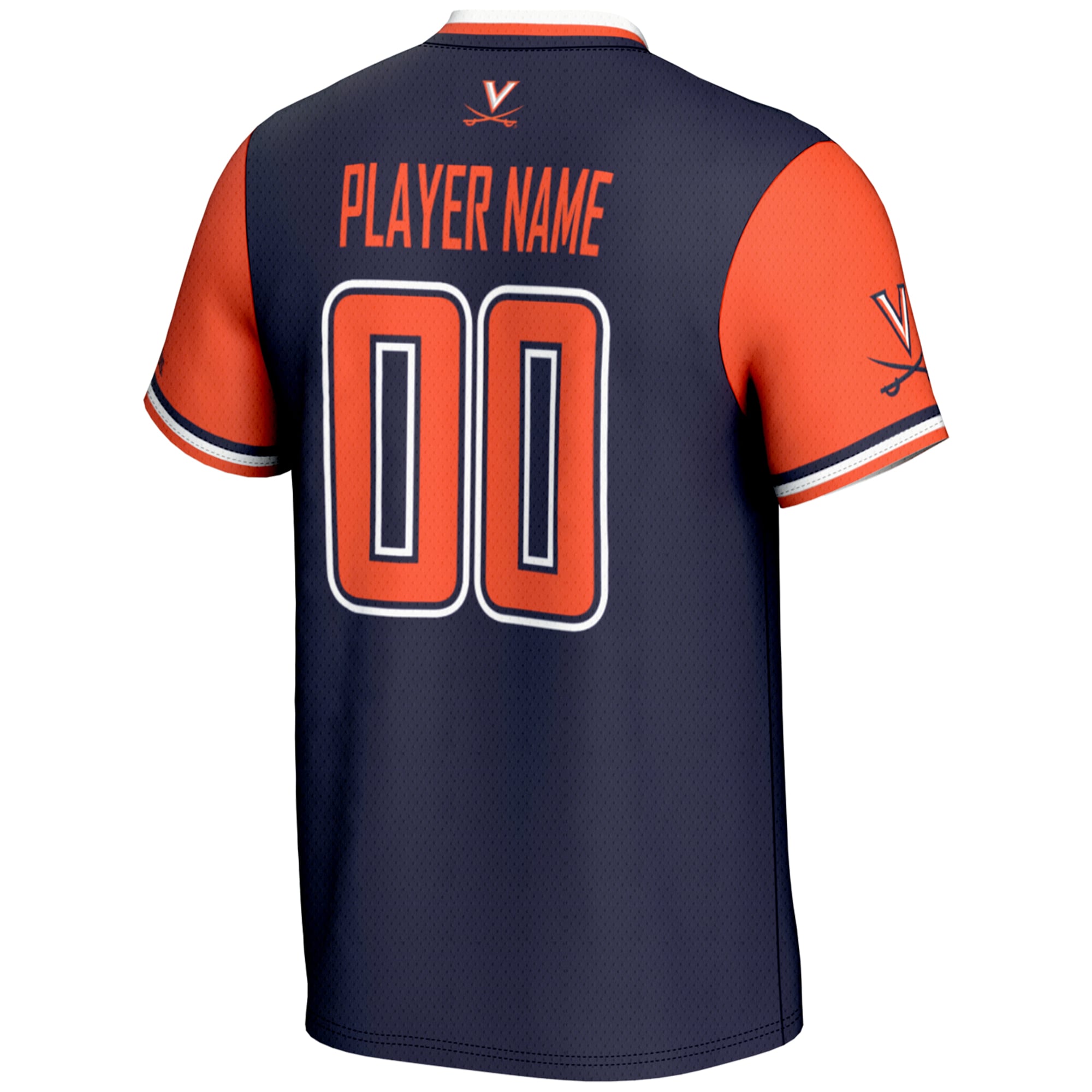 Virginia Cavaliers Youth Lightweight Softball Jersey Navy - back view