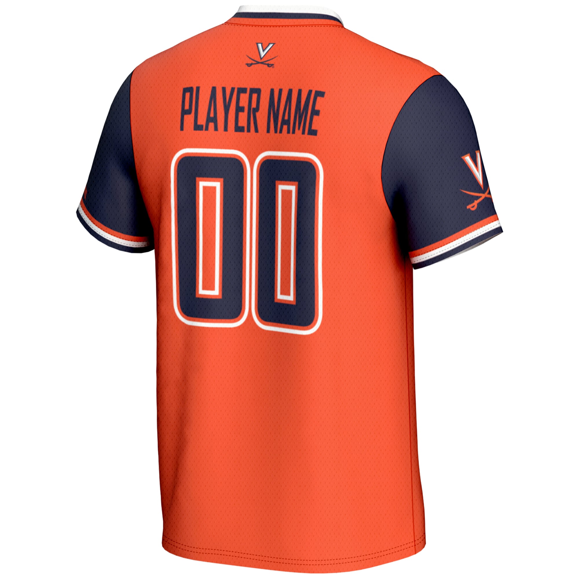 Virginia Cavaliers Youth Lightweight Softball Jersey Orange - back view