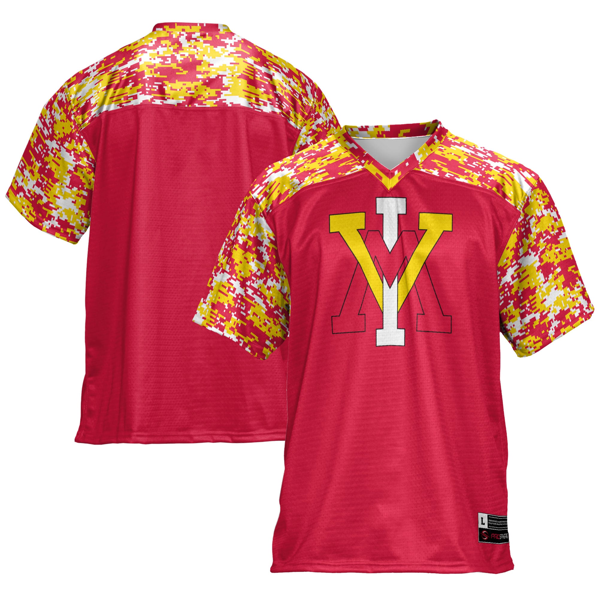 Virginia Military Institute Keydets Football Jersey Red - front and back view