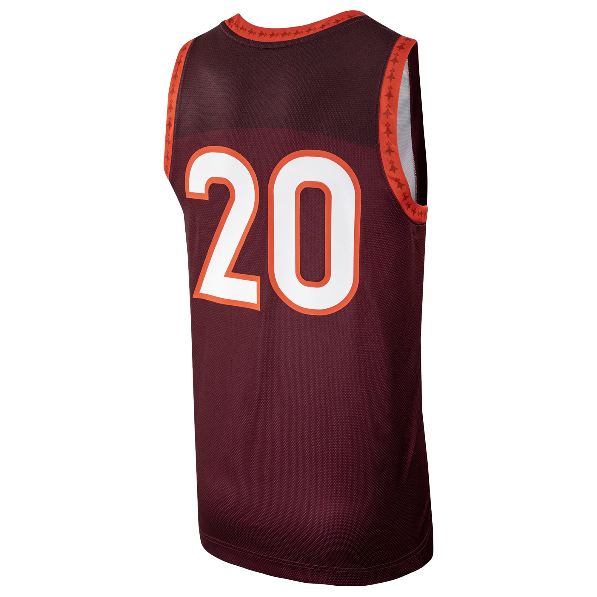 #20 Virginia Tech Hokies Basketball Jersey Maroon - back view