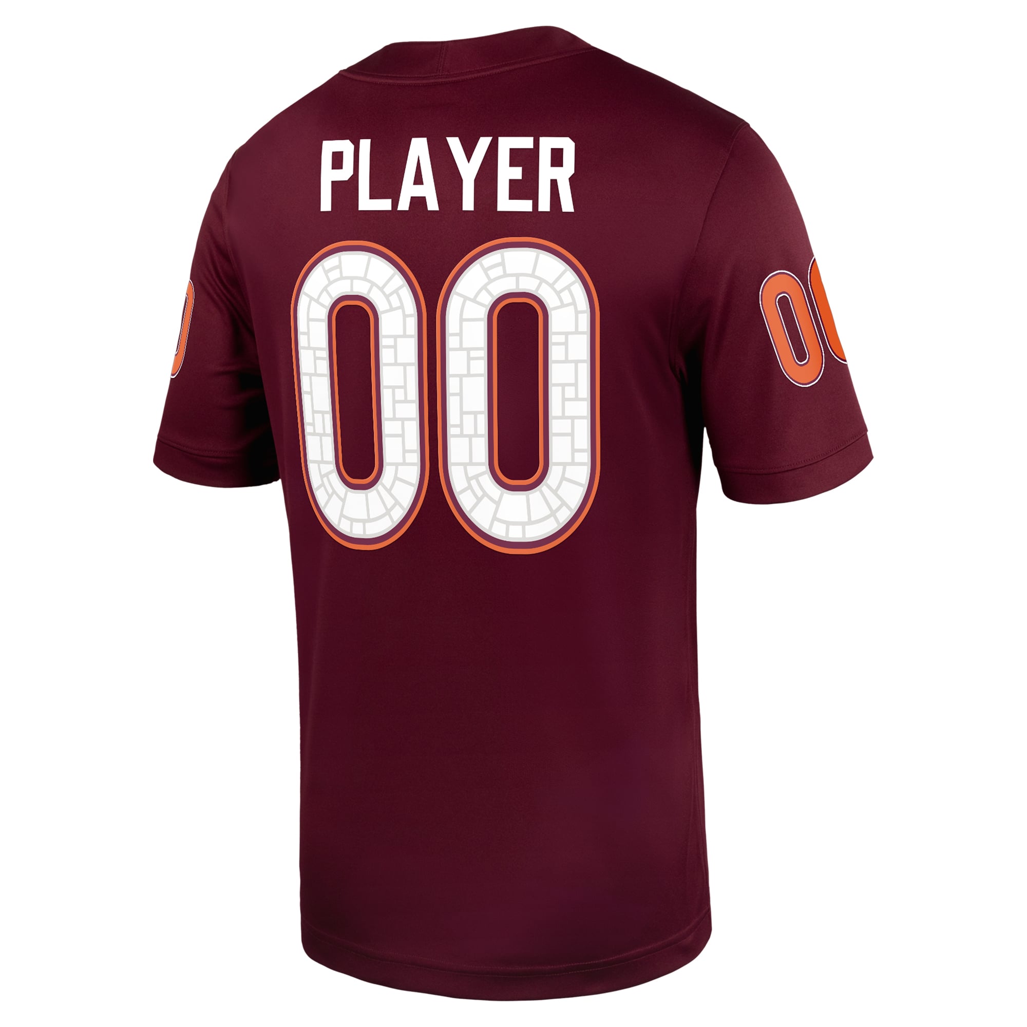 Virginia Tech Hokies Football Jersey Maroon - back view