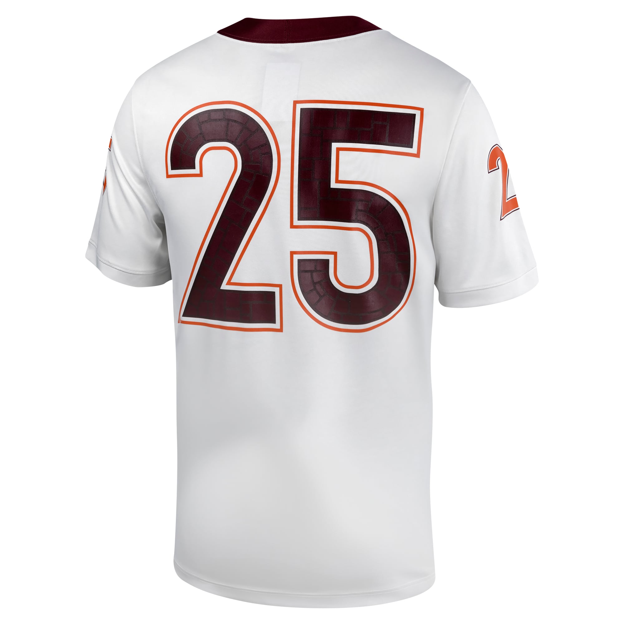 #25 Virginia Tech Hokies Football Jersey - White - back view
