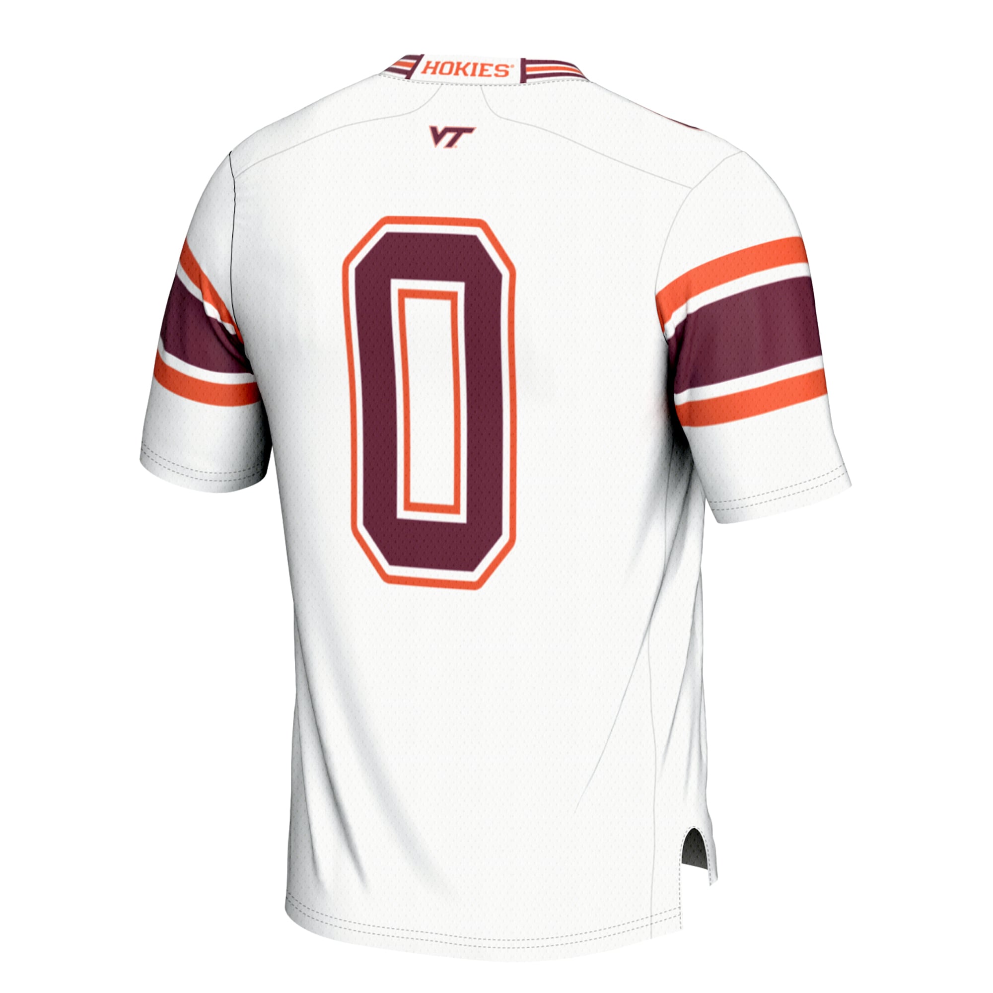 #0 Virginia Tech Hokies Football Jersey White - back view