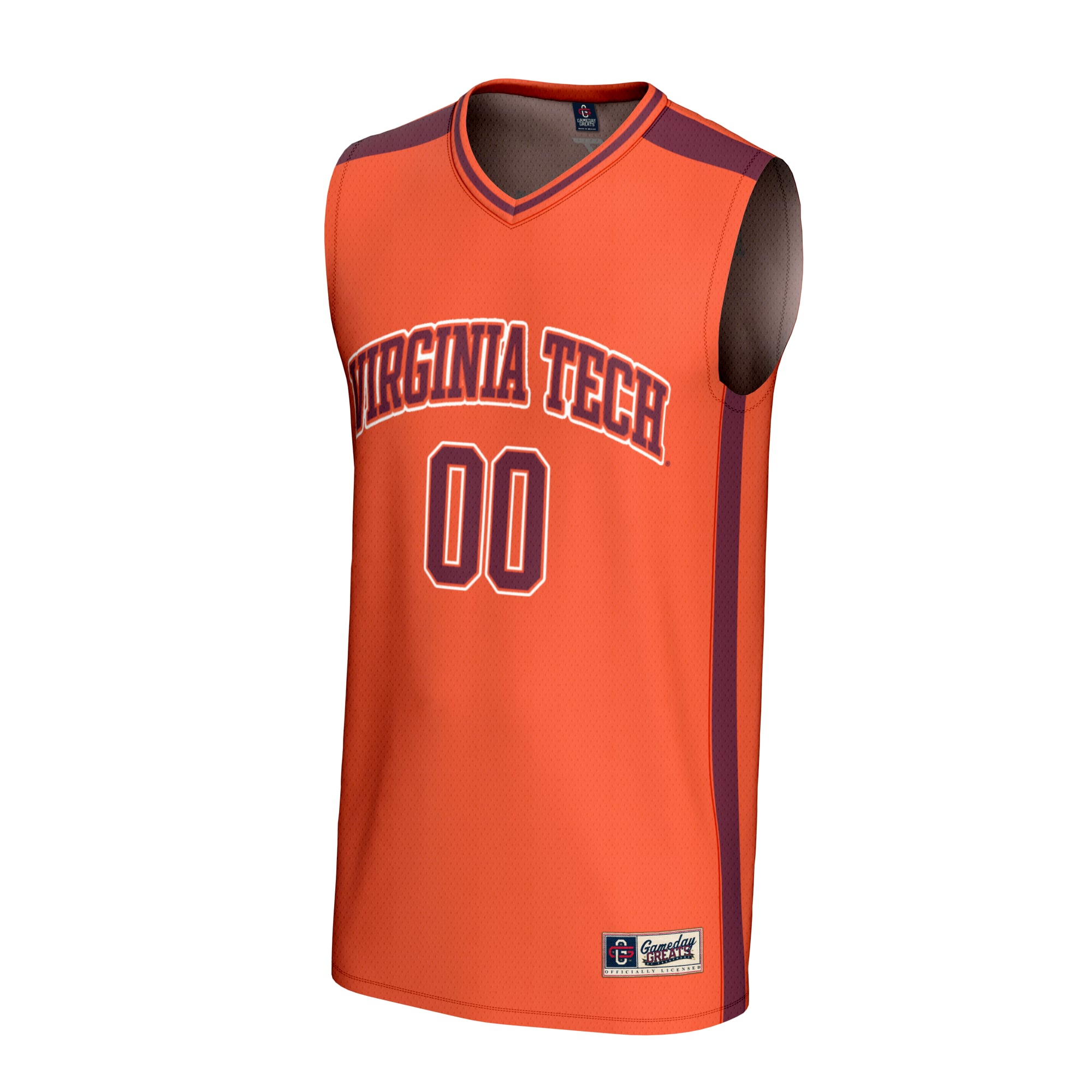 Virginia Tech Hokies Lightweight Basketball Fashion Jersey Orange - front view