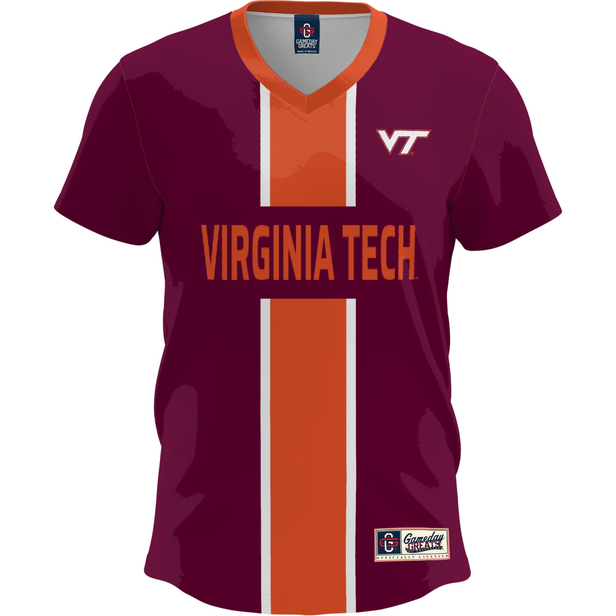 Virginia Tech Hokies Lightweight Soccer Fashion Jersey Maroon - front view