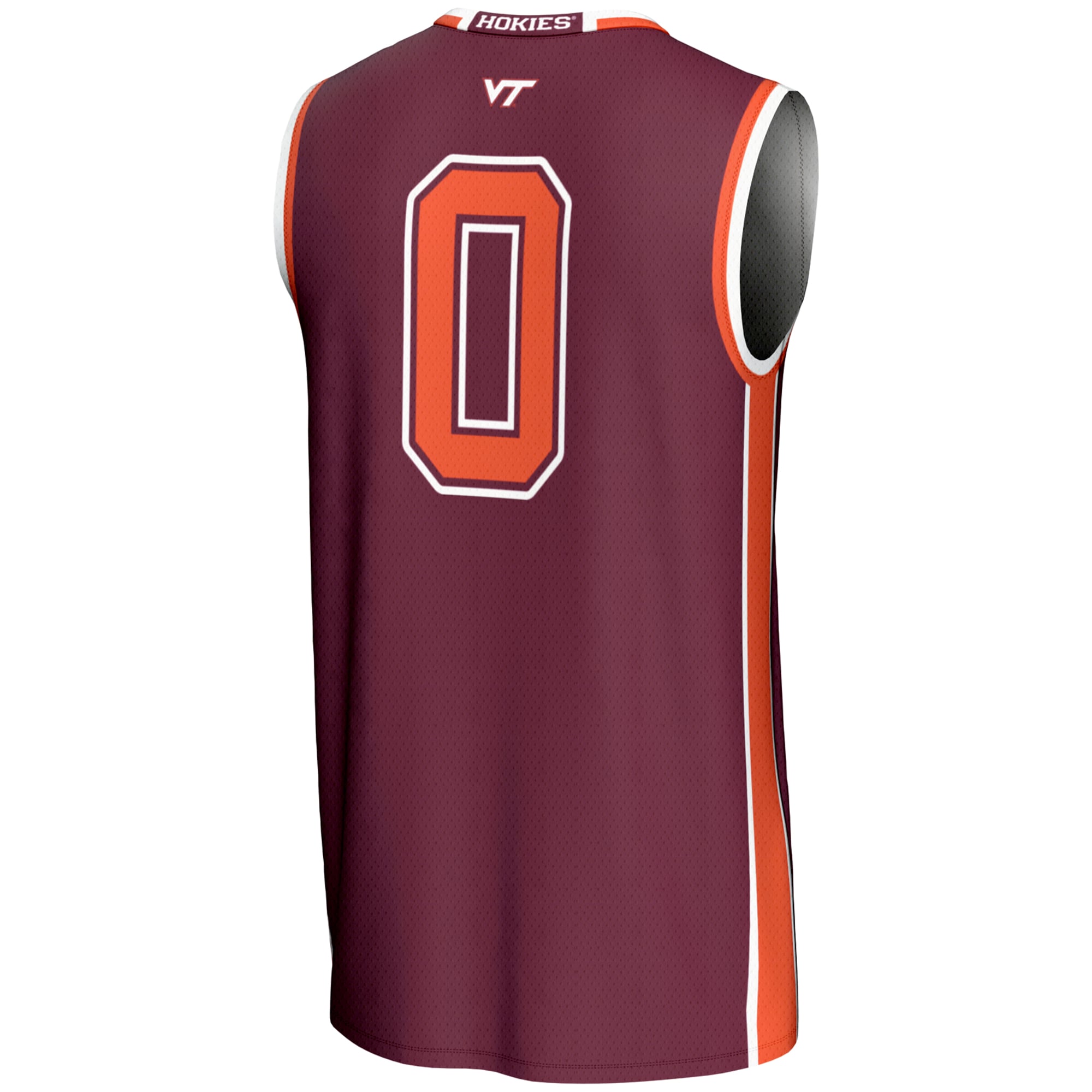 #0 Virginia Tech Hokies Unisex Lightweight Basketball Jersey Maroon - back view