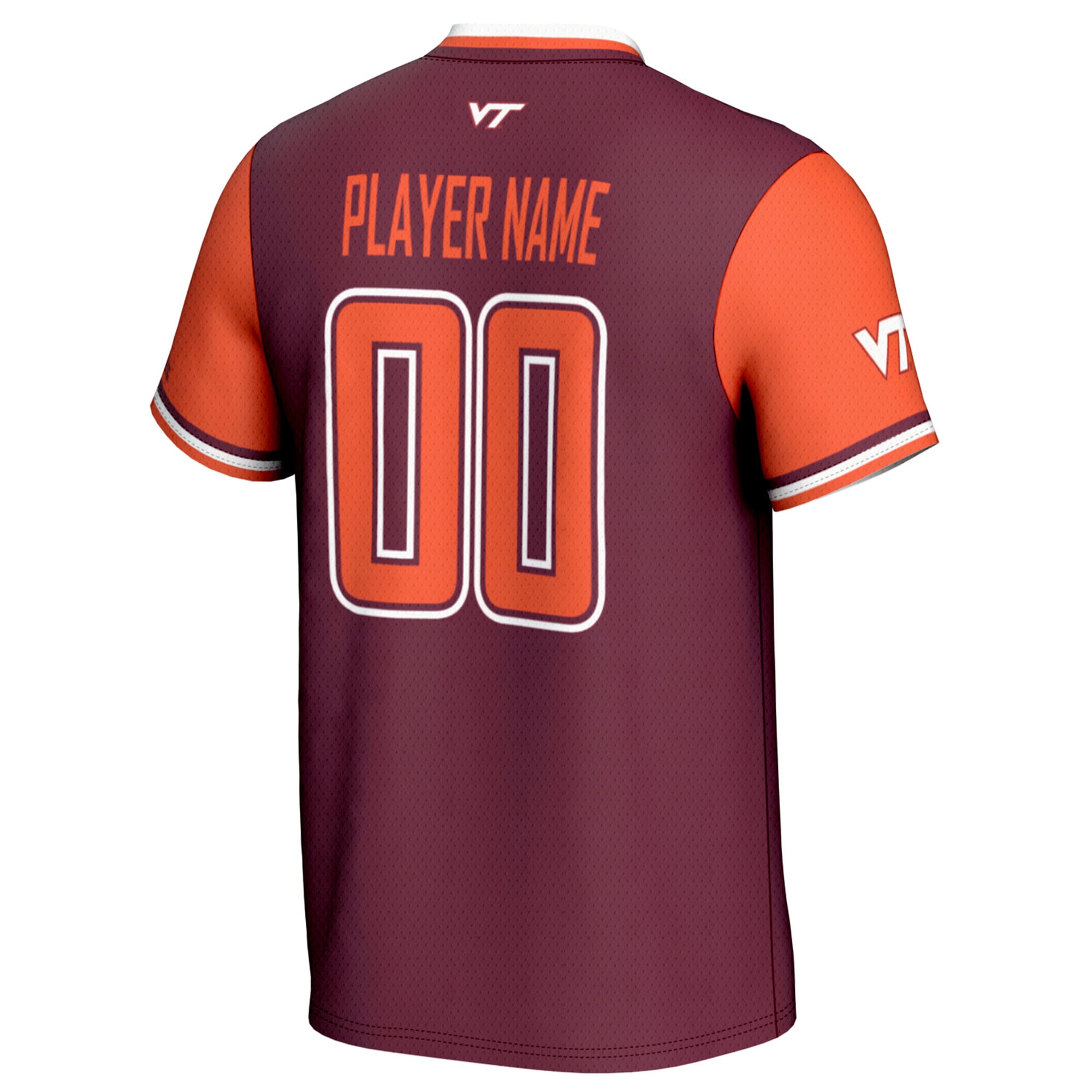 Virginia Tech Hokies Unisex Lightweight Softball Jersey Maroon - back view