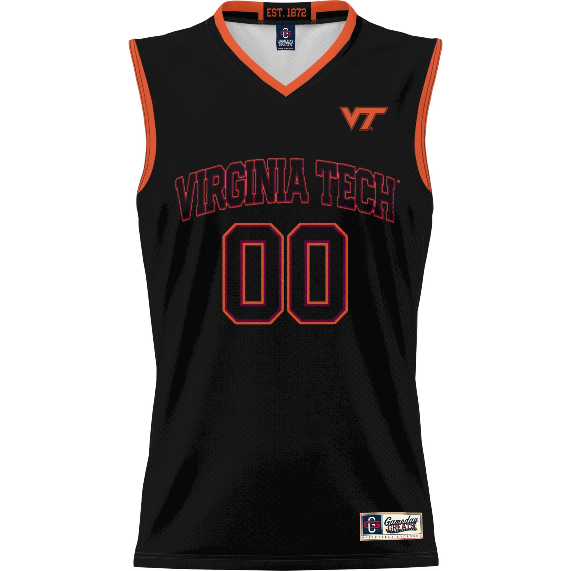 Virginia Tech Hokies Youth Lightweight Women's Basketball Jersey Black - front view