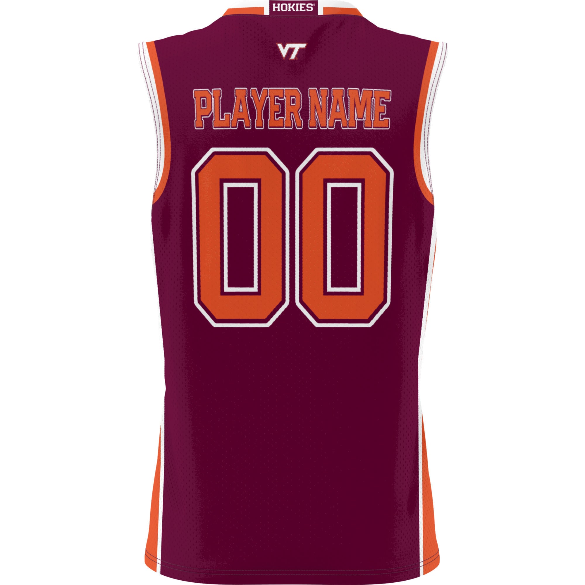Virginia Tech Hokies Unisex Lightweight Women's Basketball Jersey Maroon - back view