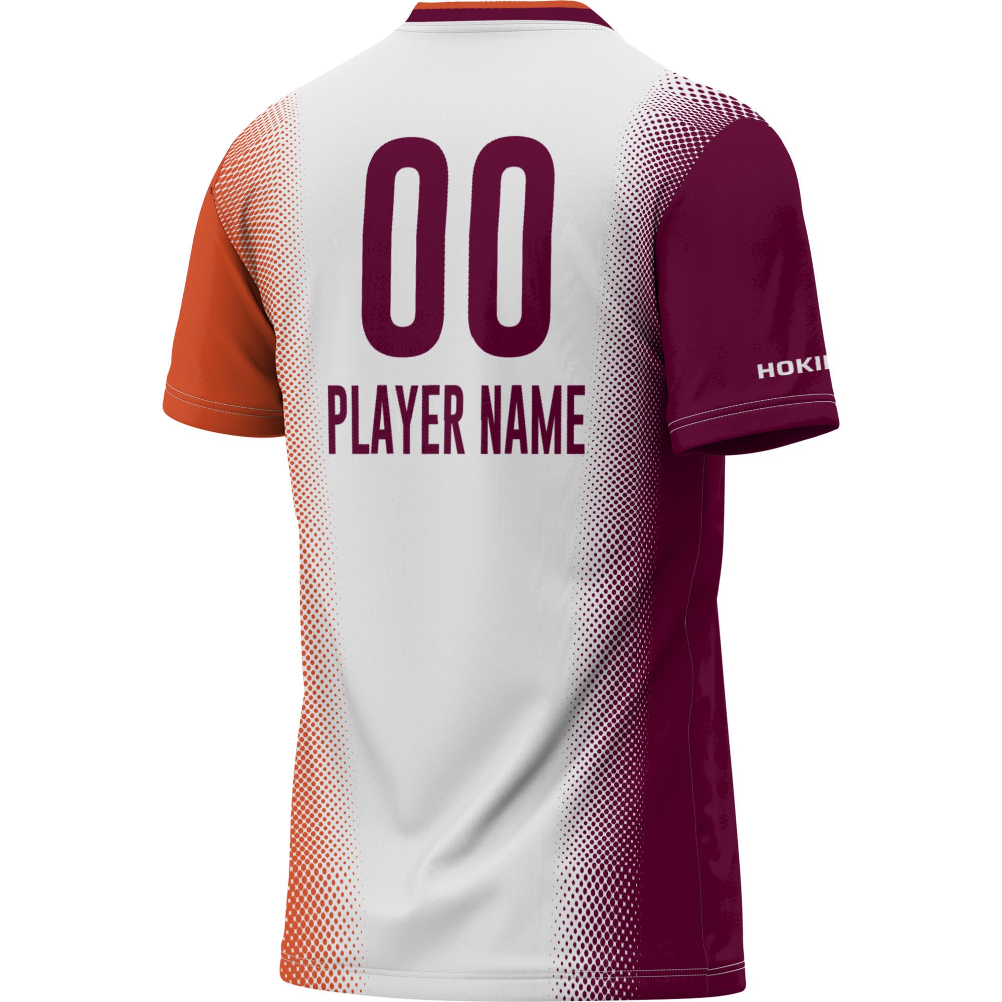 Virginia Tech Hokies Unisex Lightweight Women's Soccer Jersey White - back view