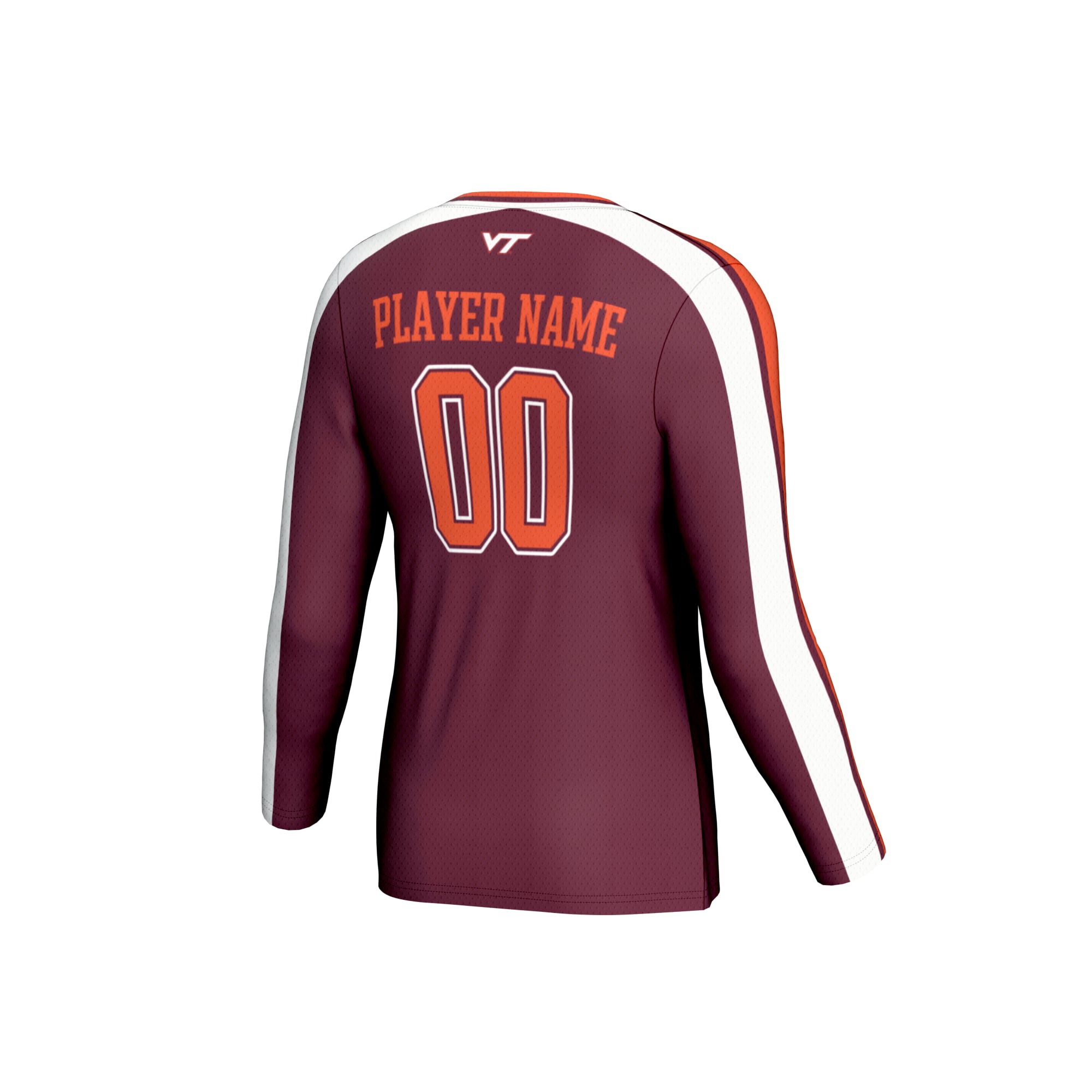 Virginia Tech Hokies Youth Collegiate Women's Volleyball Lightweight Fashion Jersey - back view