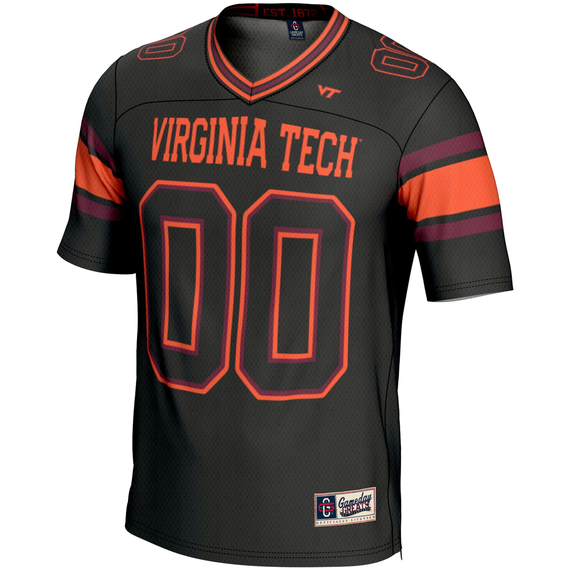 Virginia Tech Hokies Youth Football Jersey Black - front view