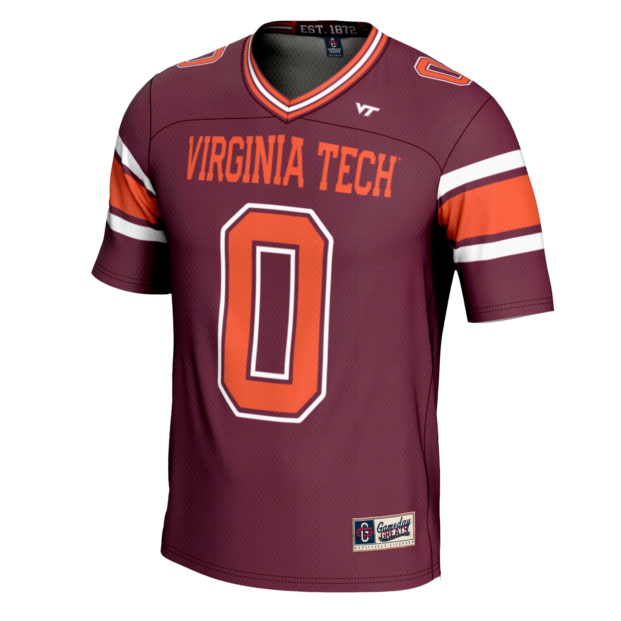 #0 Virginia Tech Hokies Youth Football Jersey Maroon - front view