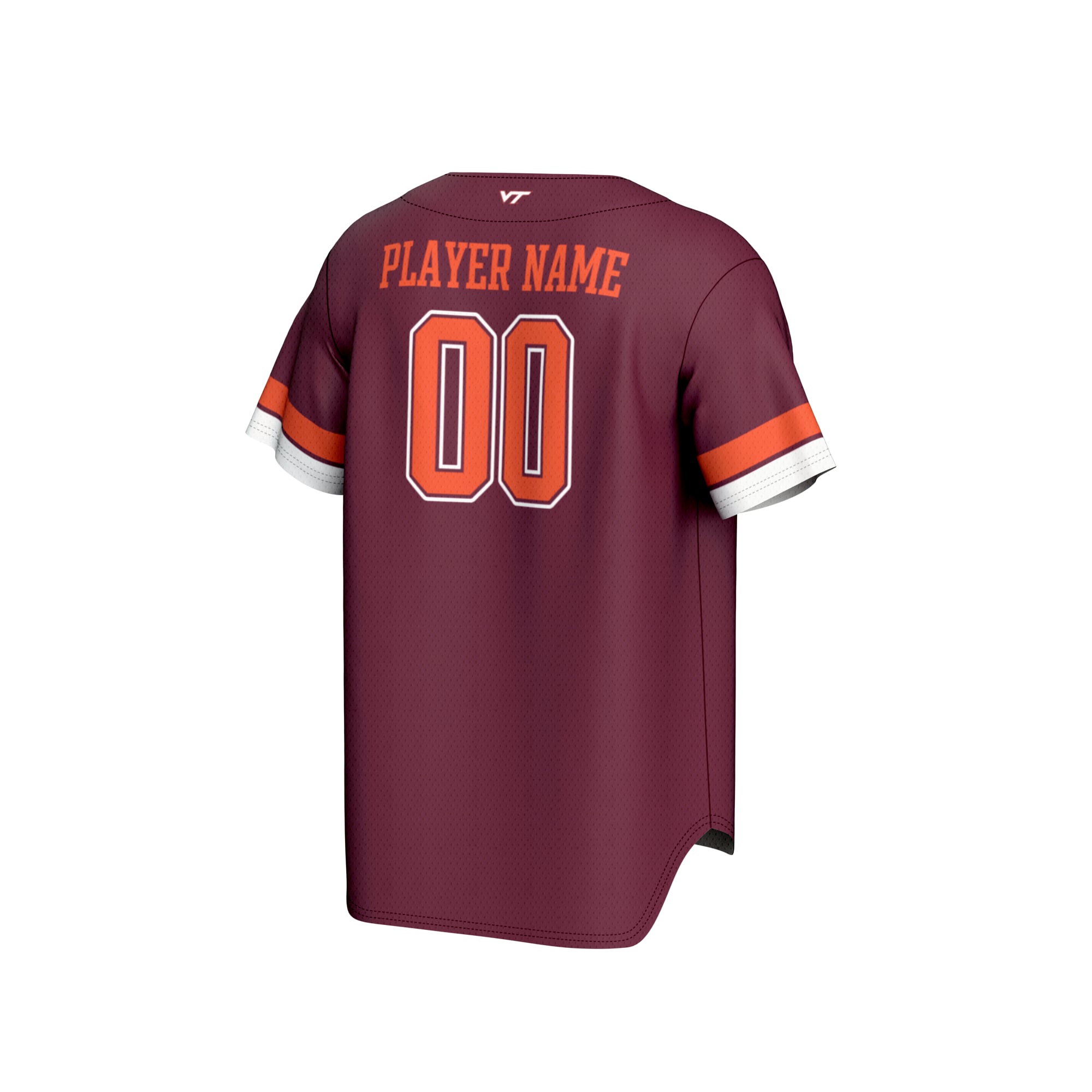 Virginia Tech Hokies Youth Lightweight Baseball Jersey Maroon - back view