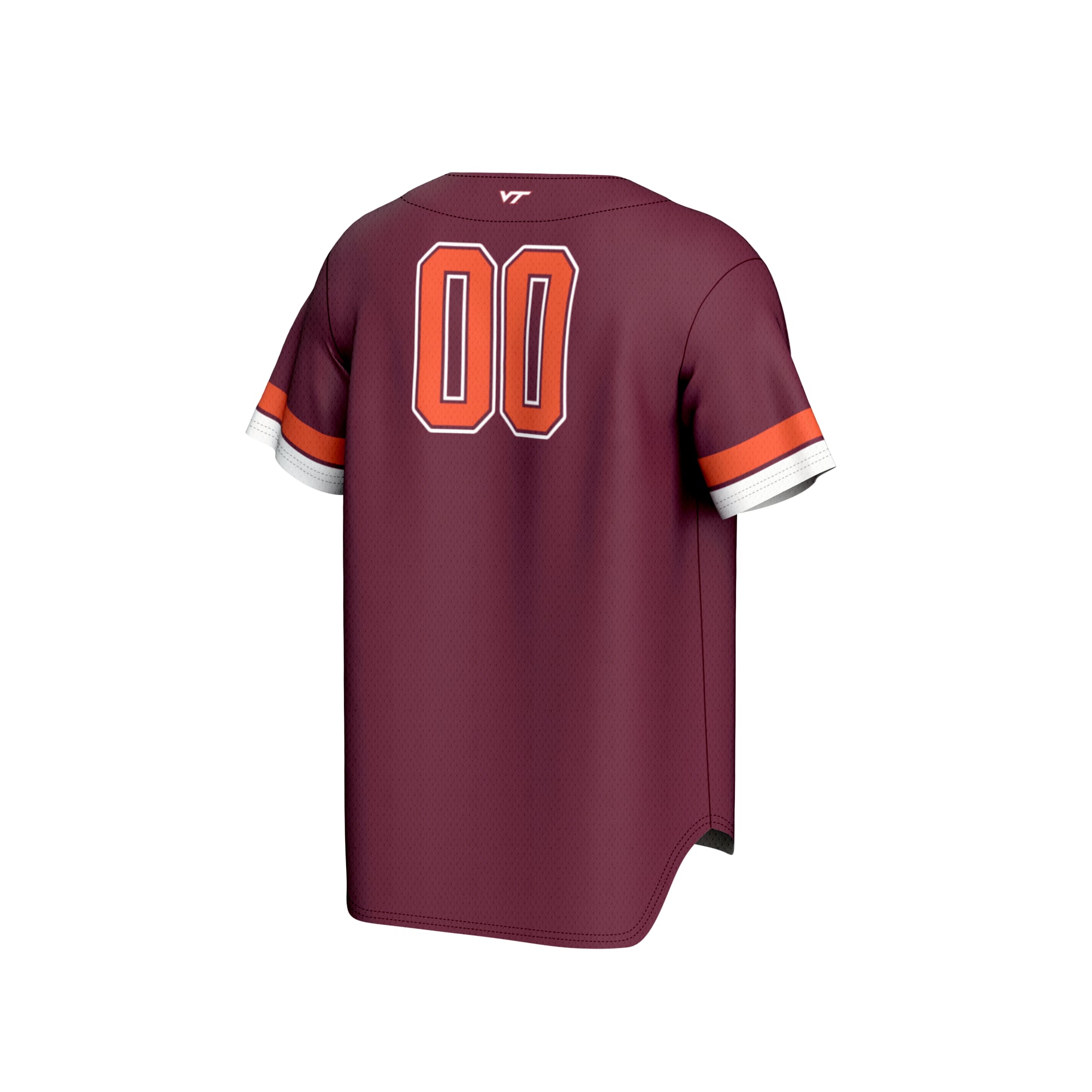 #00 Virginia Tech Hokies Youth Lightweight Collegiate Baseball Fashion Jersey Maroon - back view
