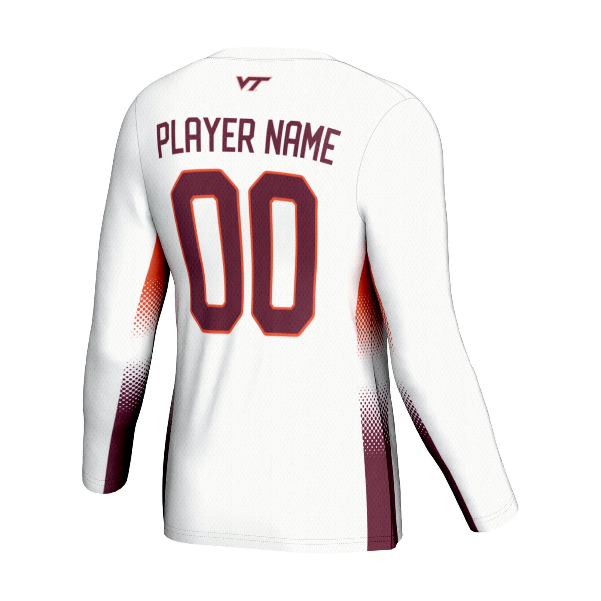 Virginia Tech Hokies Youth Lightweight Volleyball Jersey White - back view