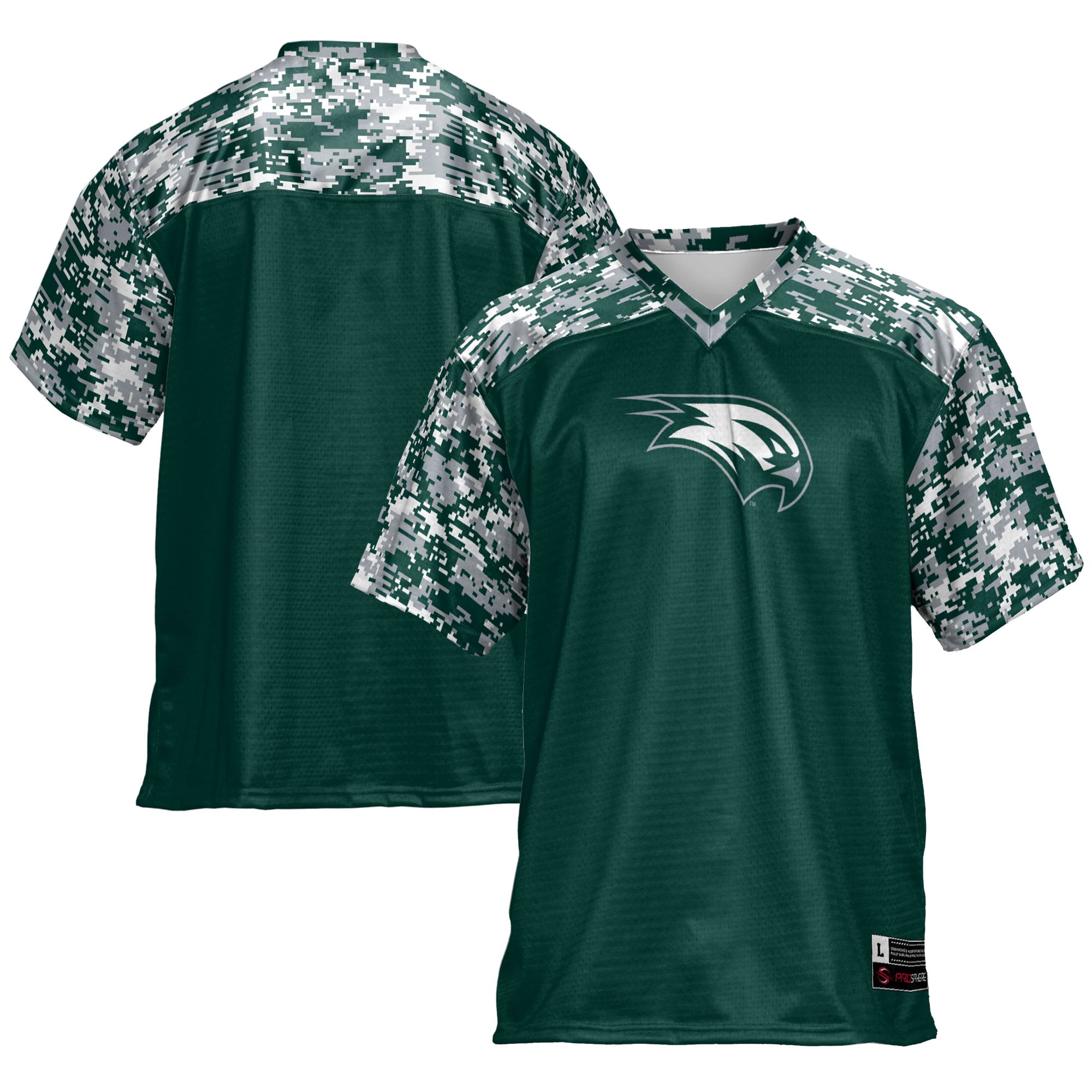 Wagner College Seahawks Football Jersey Green - front and back view