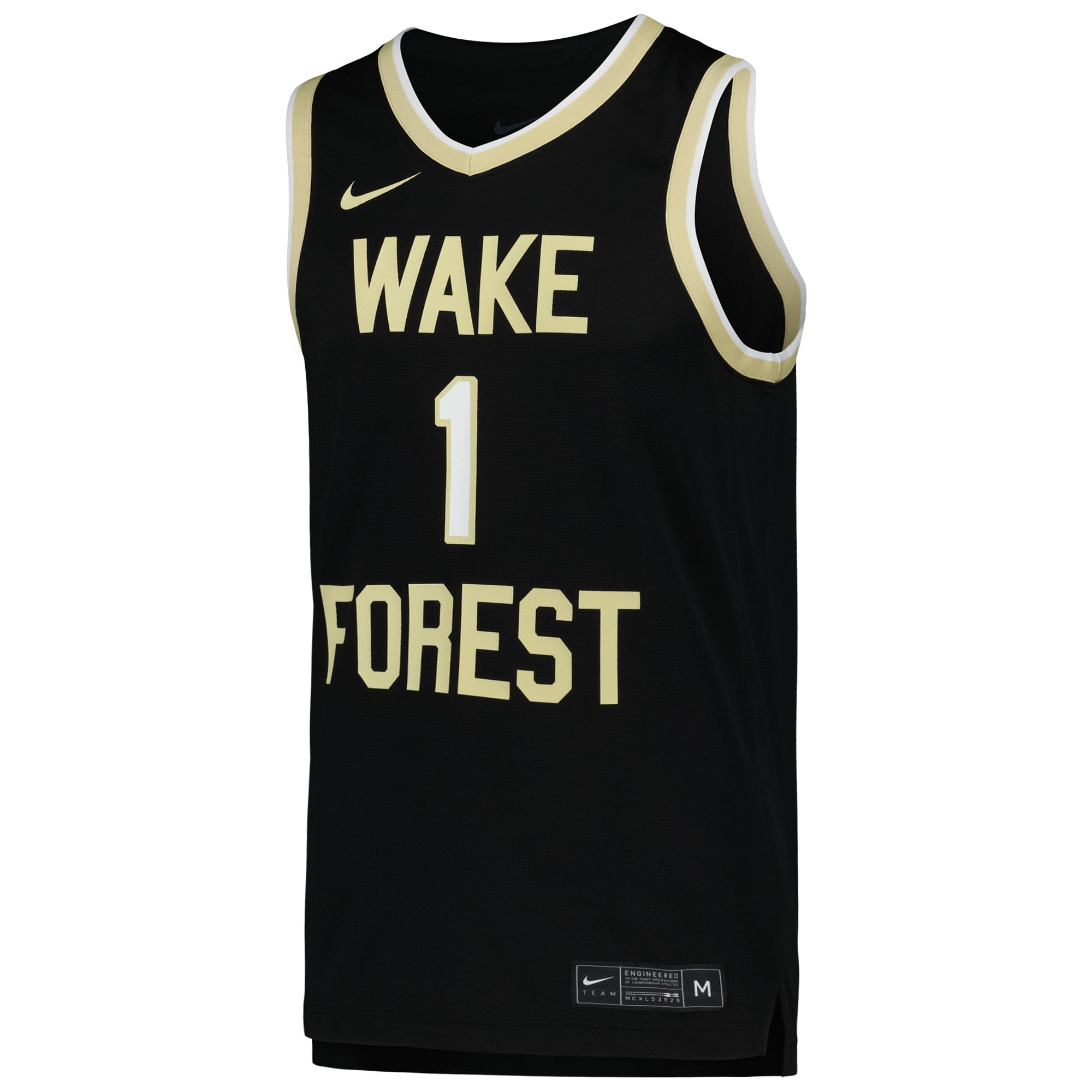 Wake Forest Demon Deacons Basketball Jersey Black - front view
