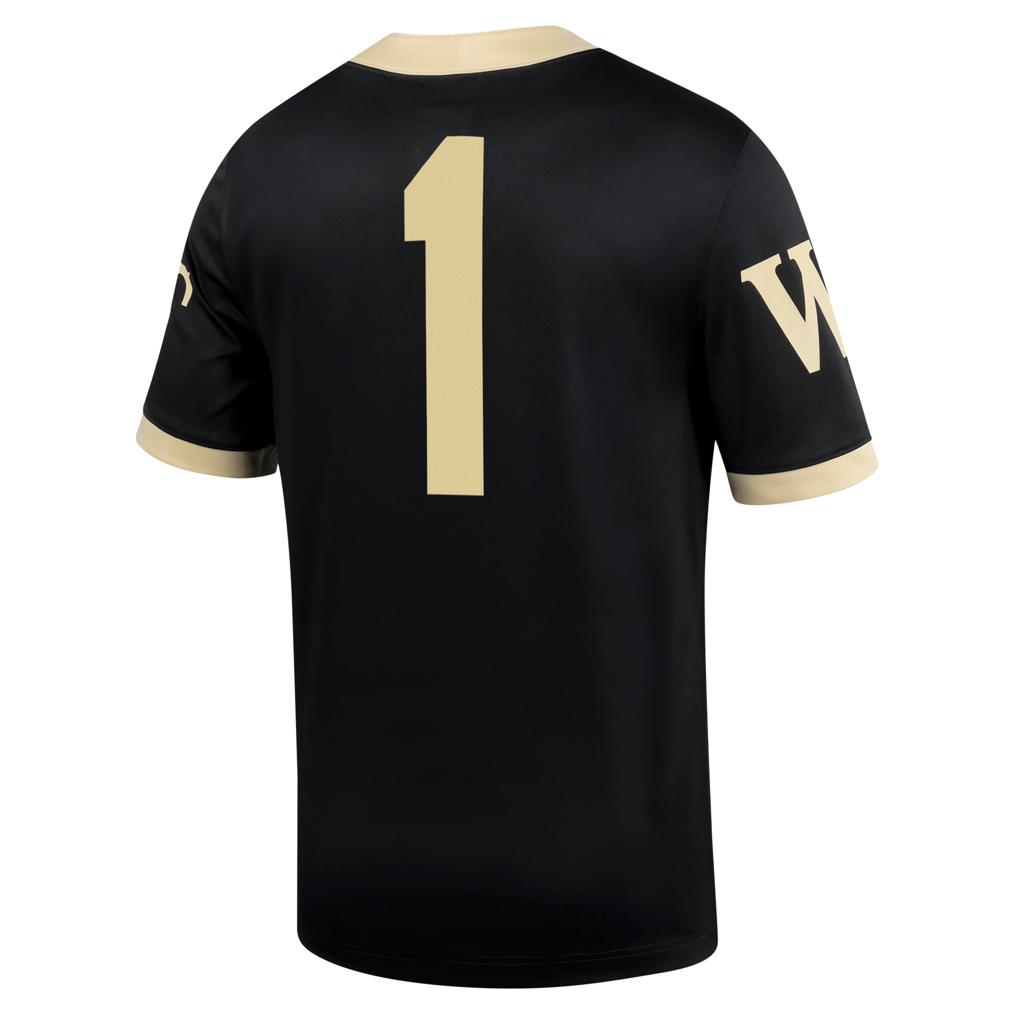 #1 Wake Forest Demon Deacons Football Jersey - Black - back view