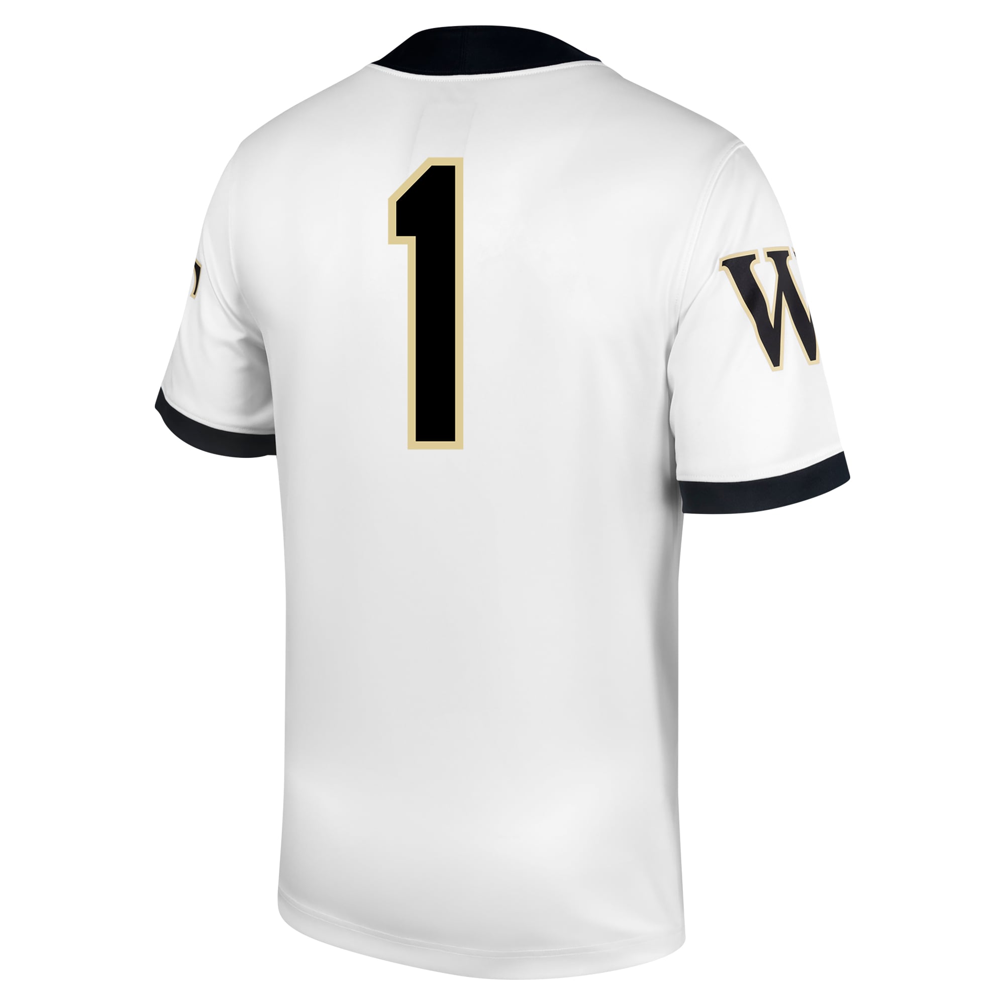 #1 Wake Forest Demon Deacons Football Jersey - White - back view